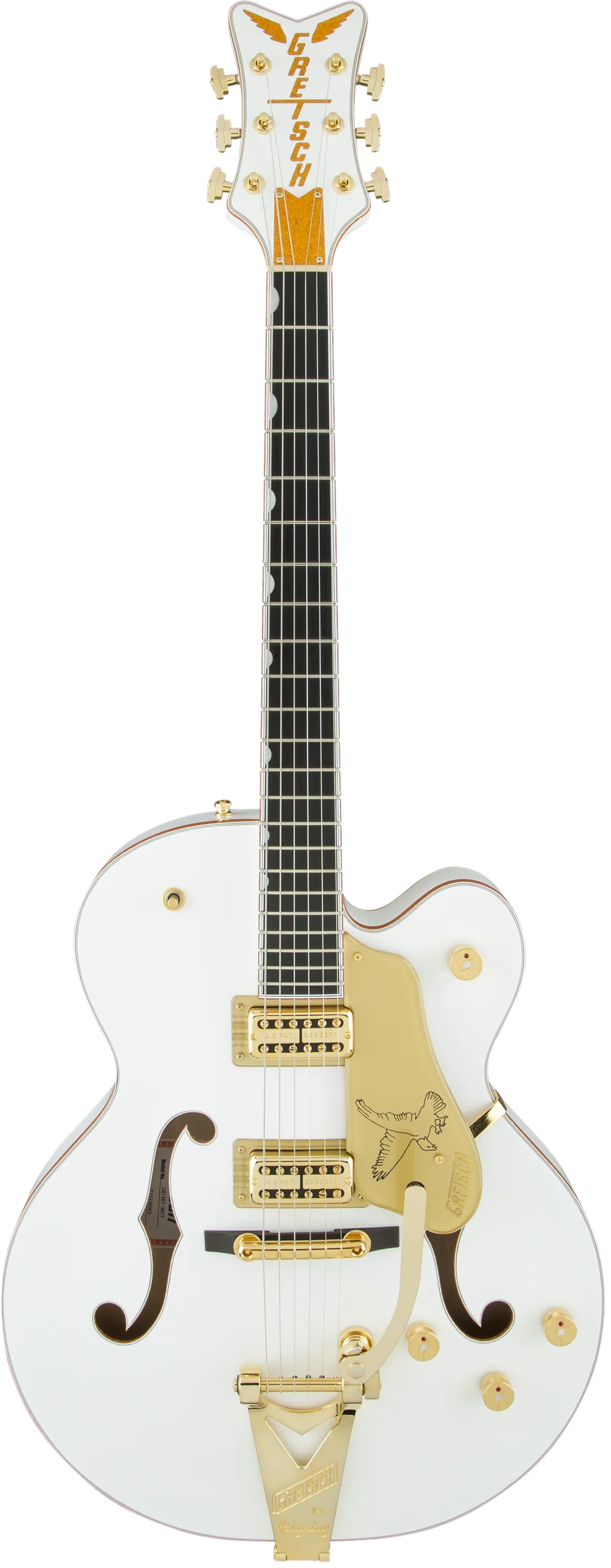 DISC - Gretsch G6136T-WHT Players Edition Falcon with String-Thru Bigsby Filter'Tron Pickups White Electric Guitar - Image 2