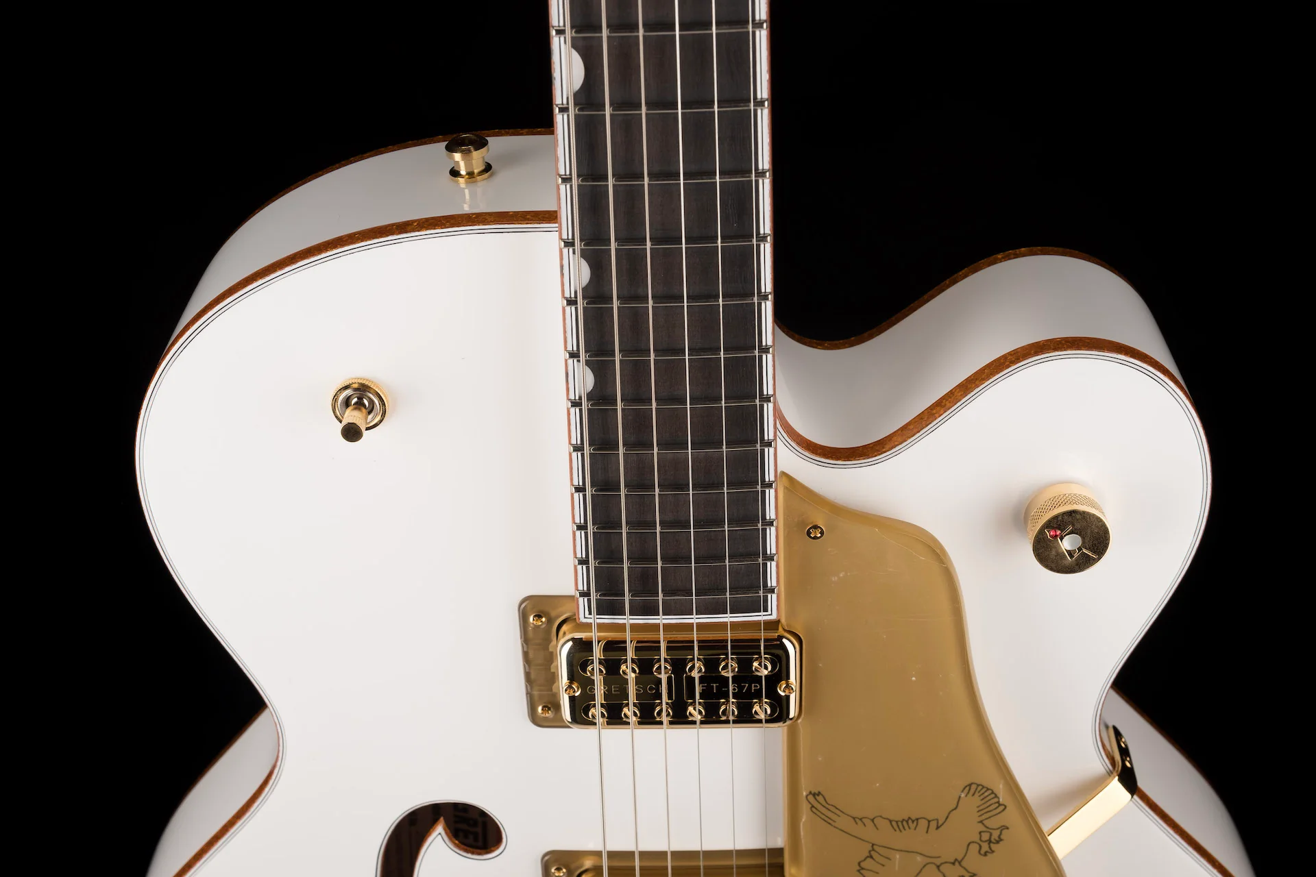 Gretsch G6136TG Players Edition Falcon Hollow Body White With Case - Image 3