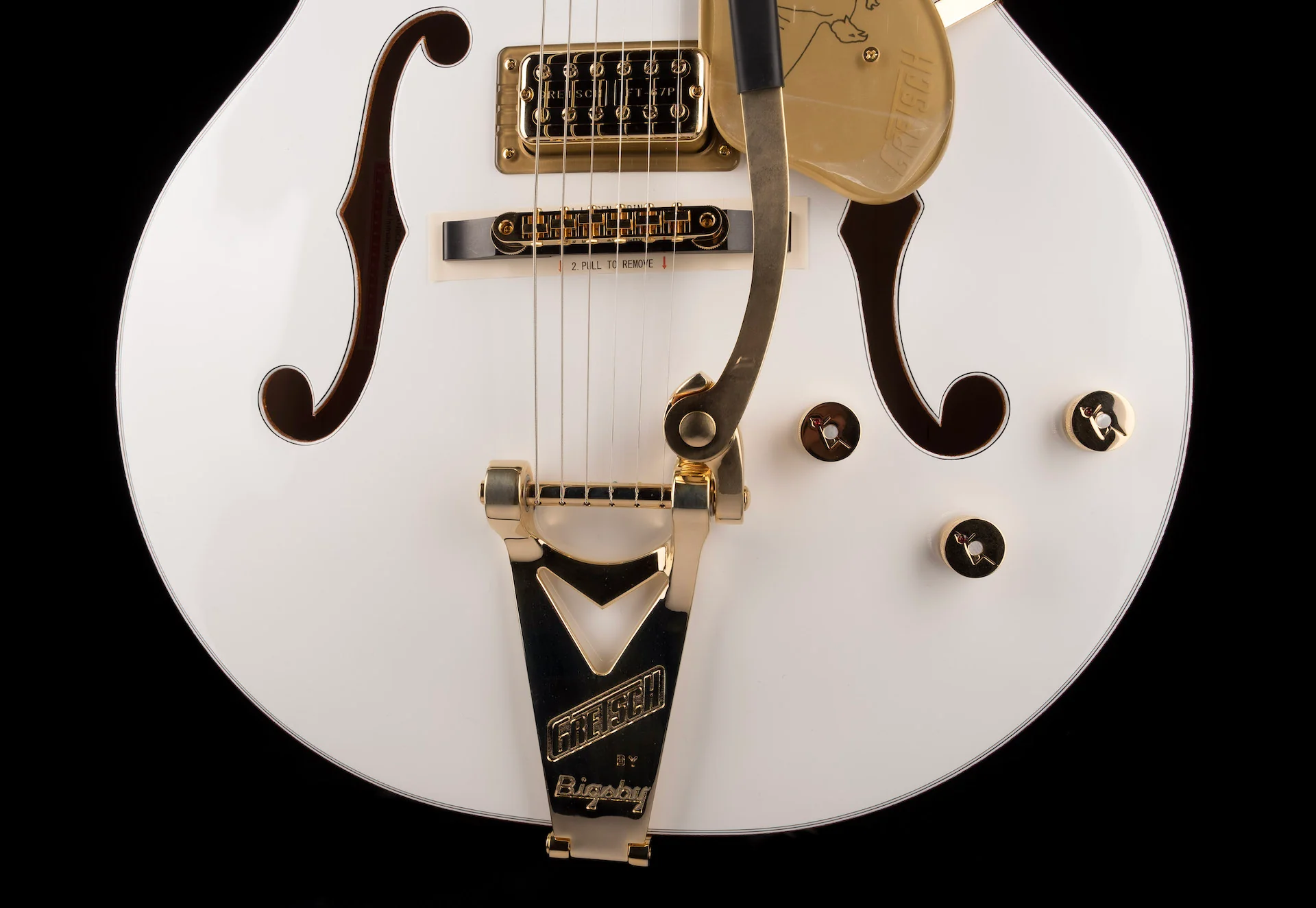 Gretsch G6136TG Players Edition Falcon Hollow Body White With Case - Image 5