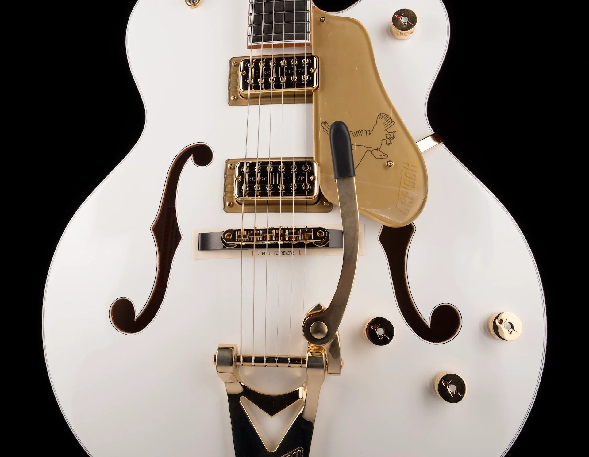 Gretsch G6136TG Players Edition Falcon Hollow Body White With Case - Image 6