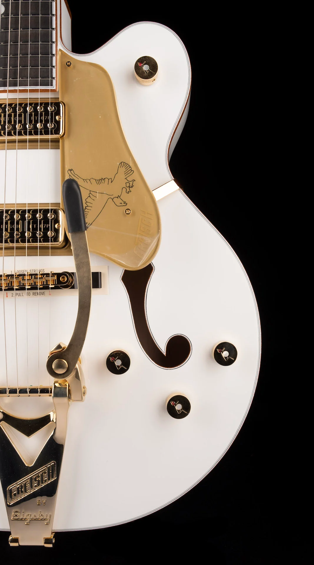 Gretsch G6136TG Players Edition Falcon Hollow Body White With Case - Image 9