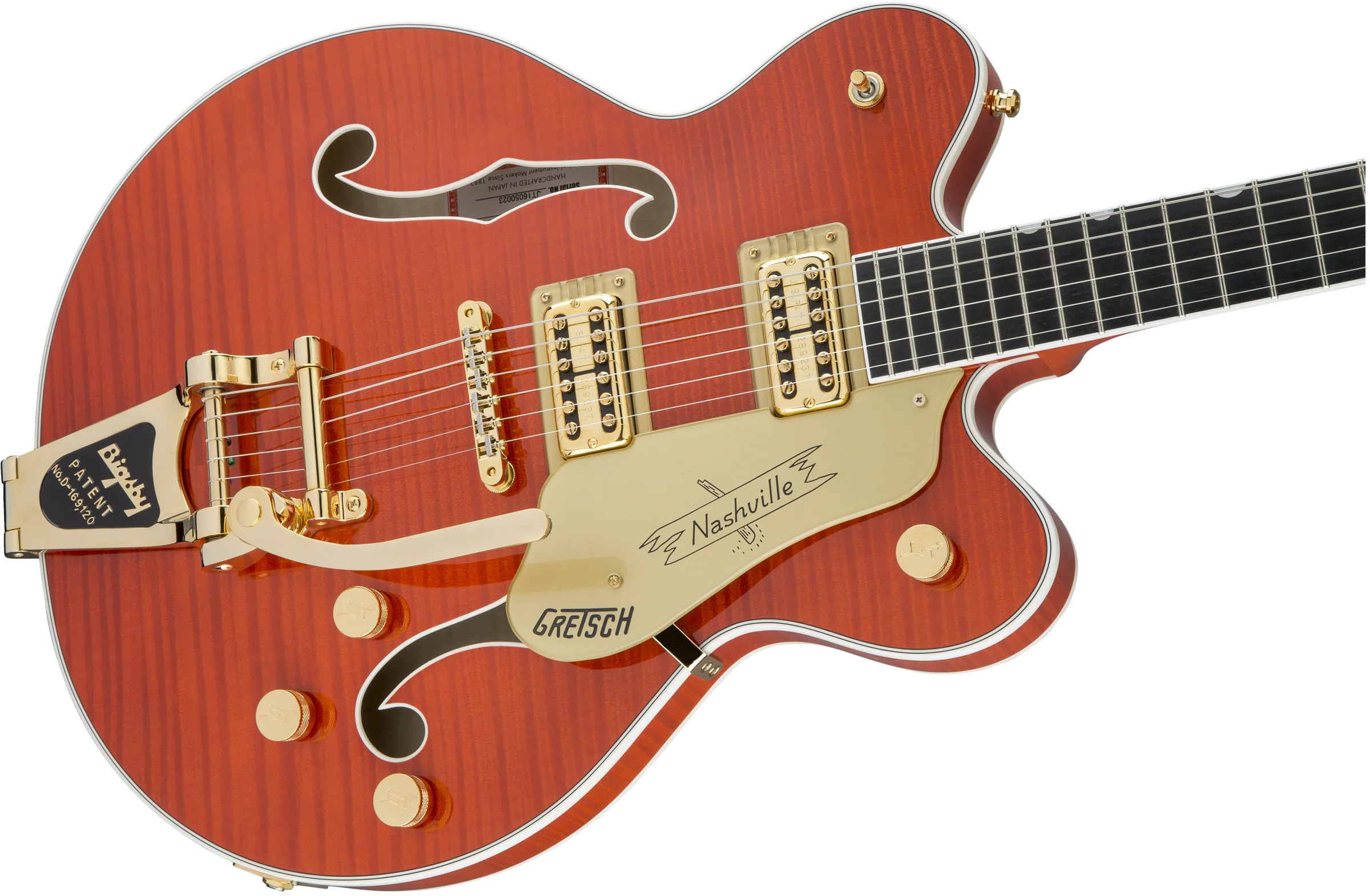 Gretsch G6620TFM Players Edition Nashville Center Block Double-Cut With String-thru Bigsby and Flame Maple With Case - Image 5