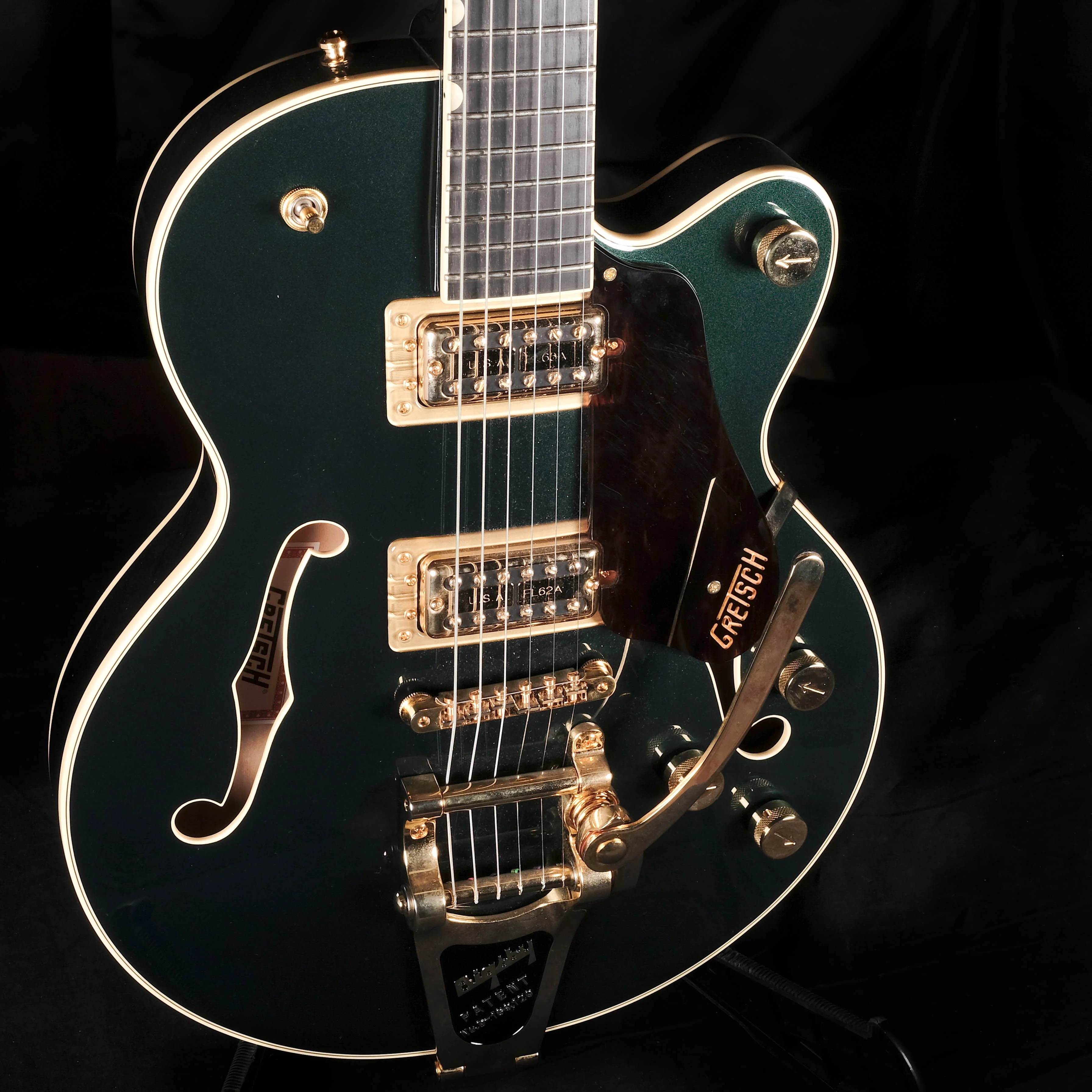 Gretsch G6659TG Players Edition Broadkaster Jr. Center Block - Cadillac Green, Bigsby Tailpiece - Image 4