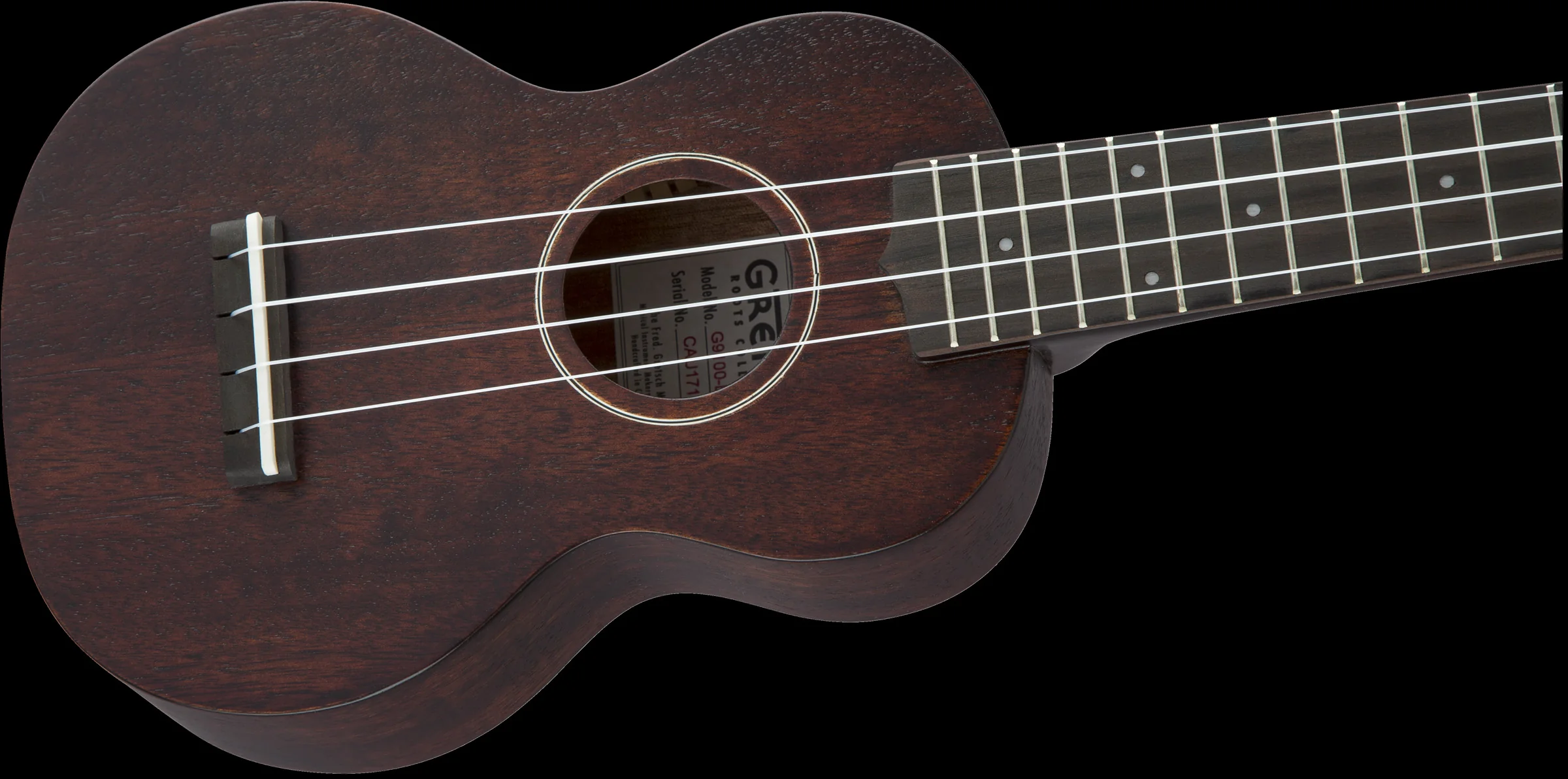 Gretsch G9100-L Soprano Long-Neck Ovangkol Fingerboard Ukulele - Vintage Mahogany Stain With Gig Bag - Image 4