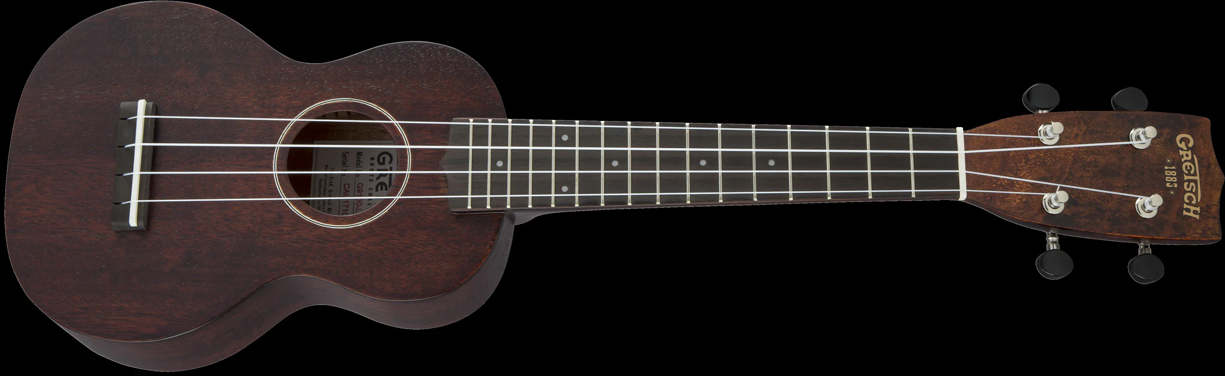 Gretsch G9100-L Soprano Long-Neck Ovangkol Fingerboard Ukulele - Vintage Mahogany Stain With Gig Bag - Image 6