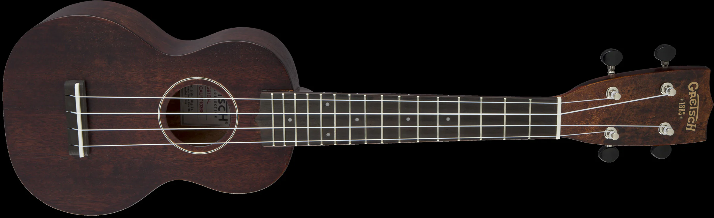 Gretsch G9100-L Soprano Long-Neck Ovangkol Fingerboard Ukulele - Vintage Mahogany Stain With Gig Bag - Image 7