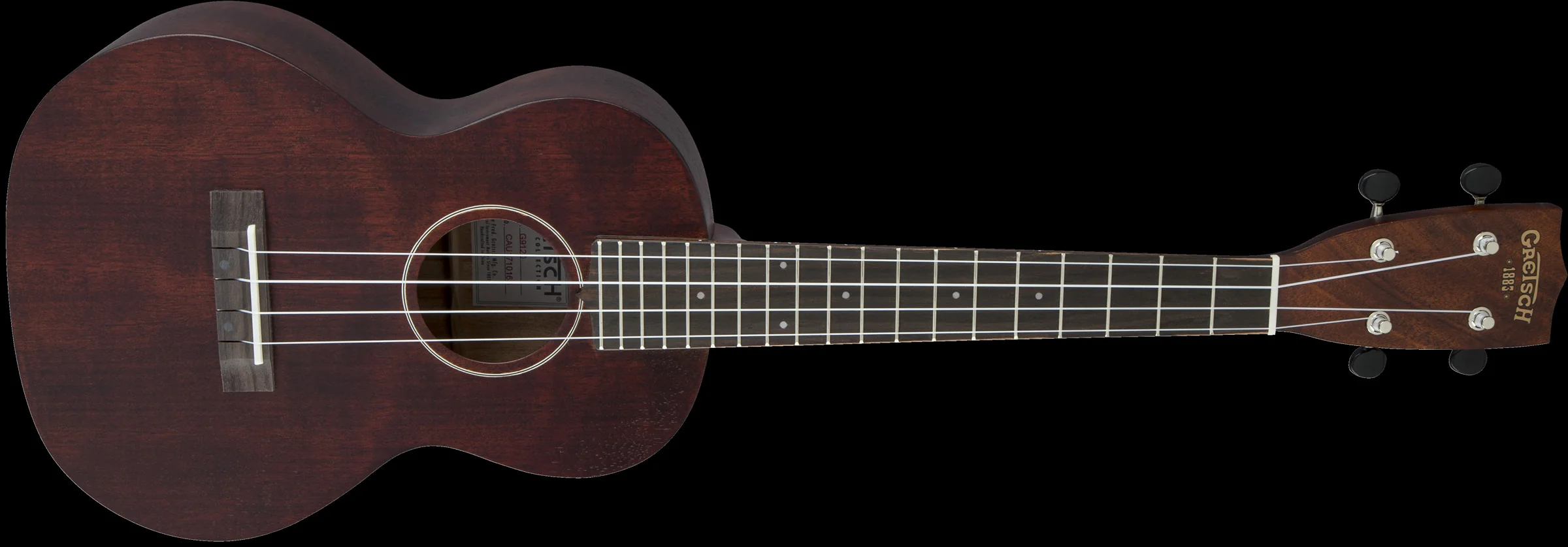 Gretsch G9120 Tenor Standard Ukulele with Gig Bag Ovangkol Fingerboard Vintage Mahogany Stain - Image 5
