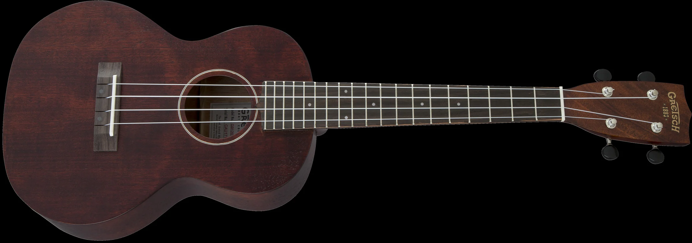 Gretsch G9120 Tenor Standard Ukulele with Gig Bag Ovangkol Fingerboard Vintage Mahogany Stain - Image 7