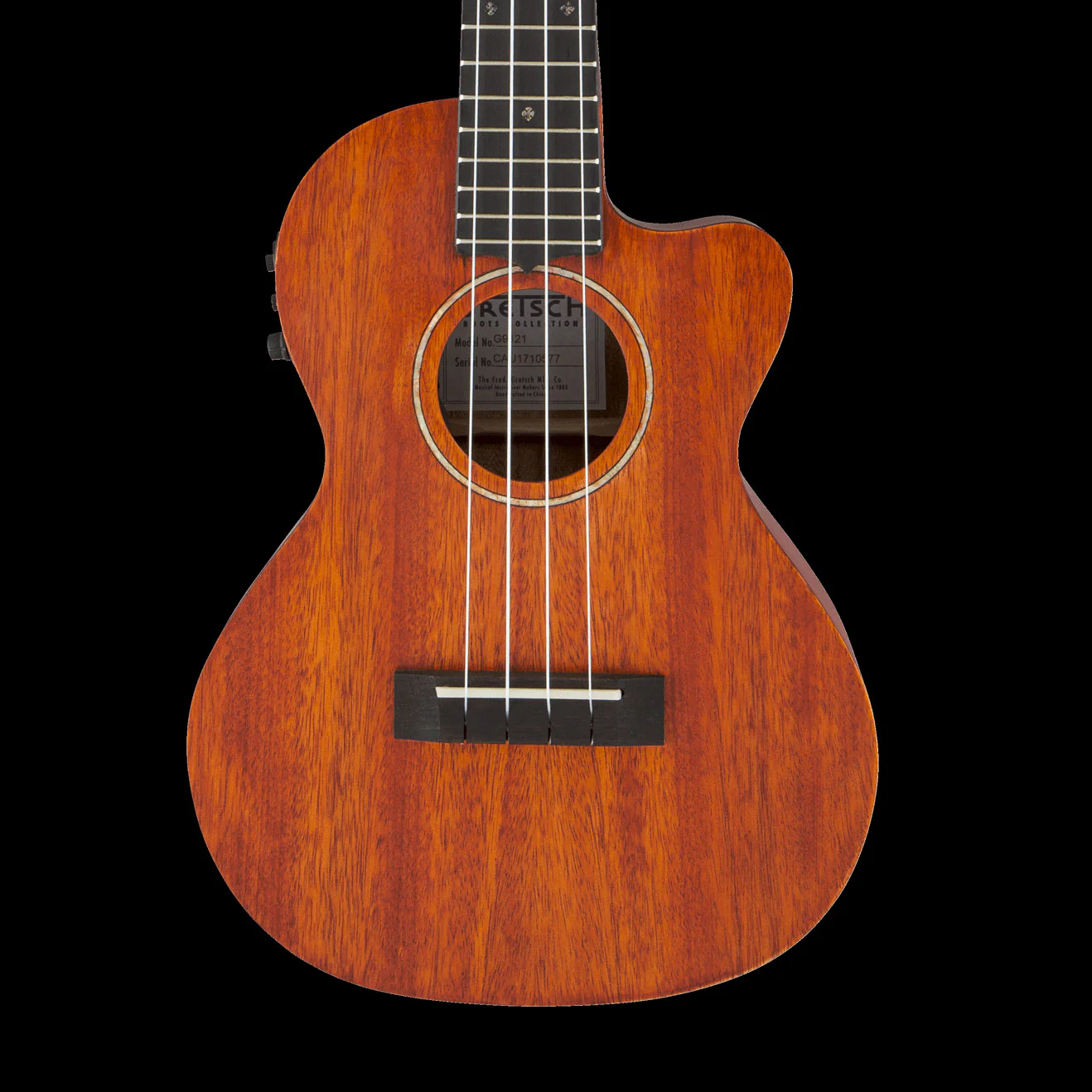 Gretsch G9121 A.C.E. Tenor Acoustic-Electric Ukulele Honey Mahogany Stain with Gig Bag