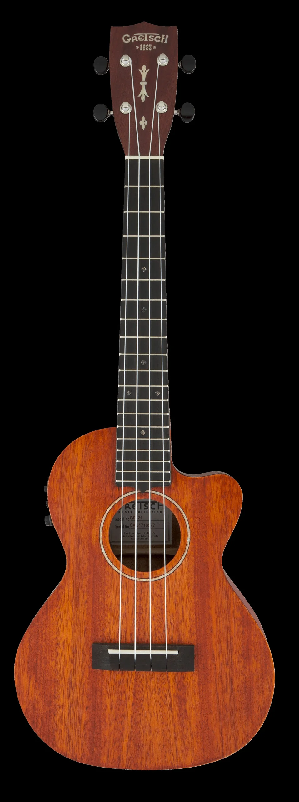Gretsch G9121 A.C.E. Tenor Acoustic-Electric Ukulele Honey Mahogany Stain with Gig Bag - Image 3