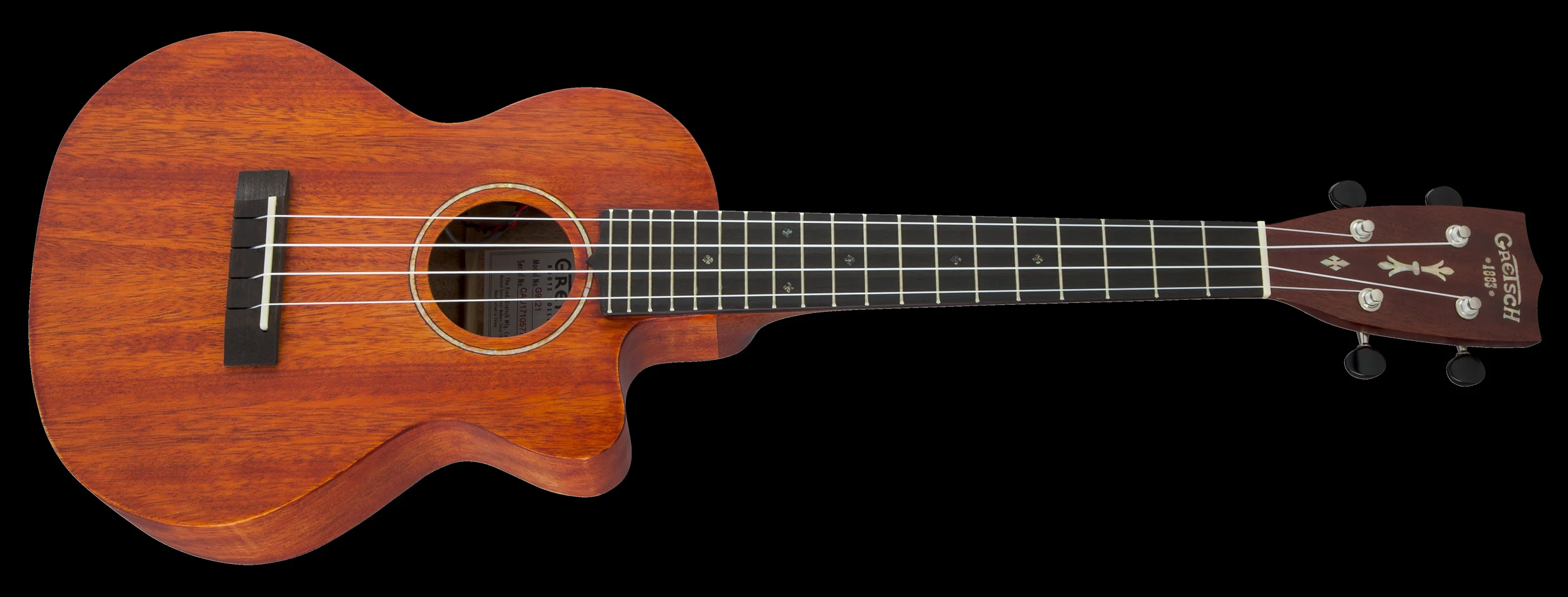 Gretsch G9121 A.C.E. Tenor Acoustic-Electric Ukulele Honey Mahogany Stain with Gig Bag - Image 4