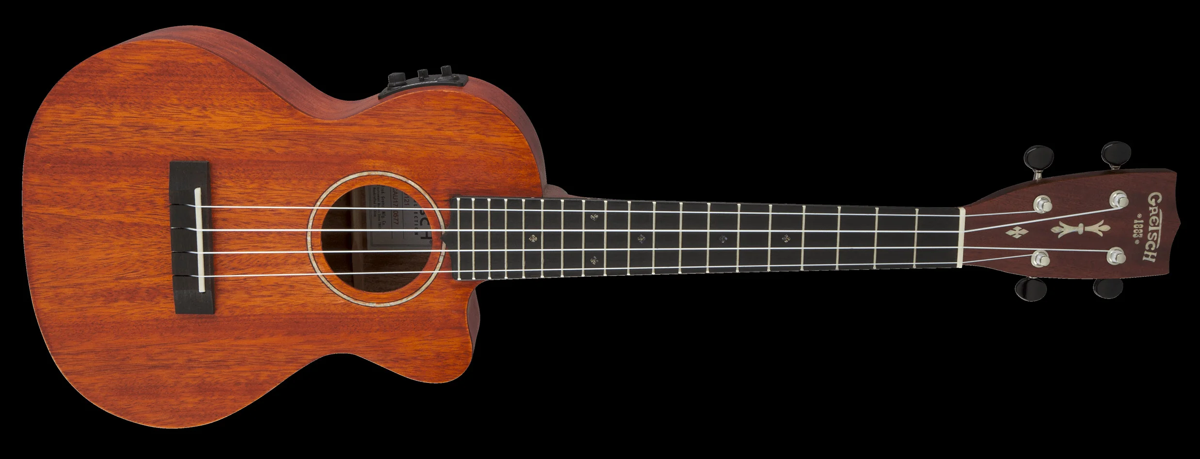 Gretsch G9121 A.C.E. Tenor Acoustic-Electric Ukulele Honey Mahogany Stain with Gig Bag - Image 5