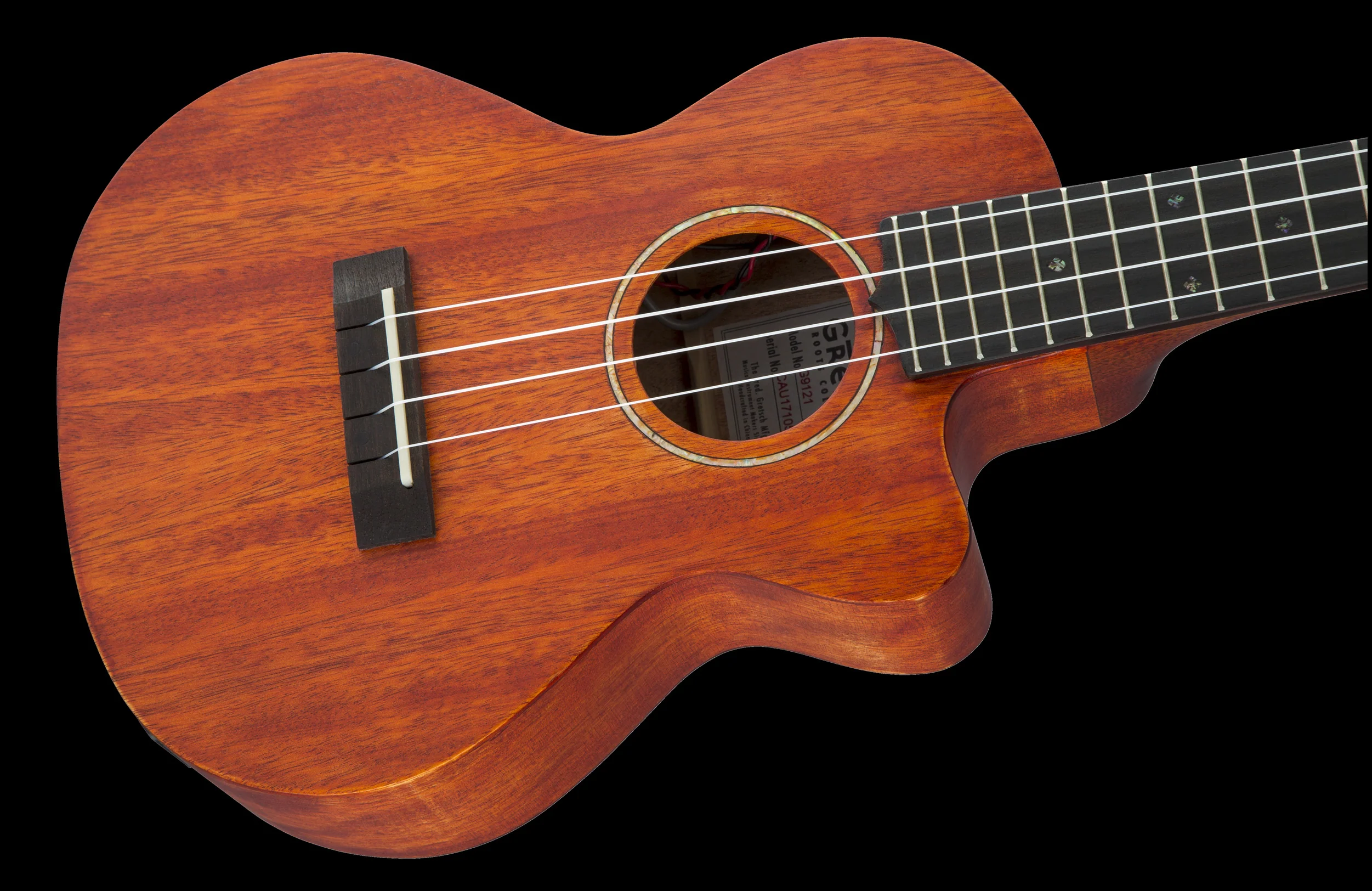 Gretsch G9121 A.C.E. Tenor Acoustic-Electric Ukulele Honey Mahogany Stain with Gig Bag - Image 6