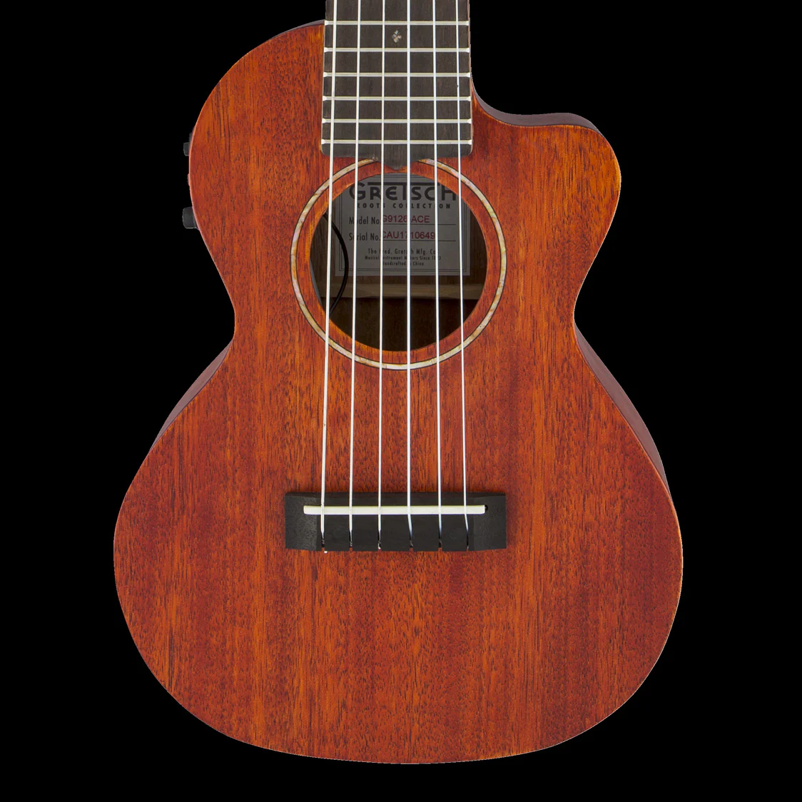 Gretsch G9126 A.C.E. Guitar-Ukulele Acoustic-Electric Honey Mahogany Stain with Gig Bag