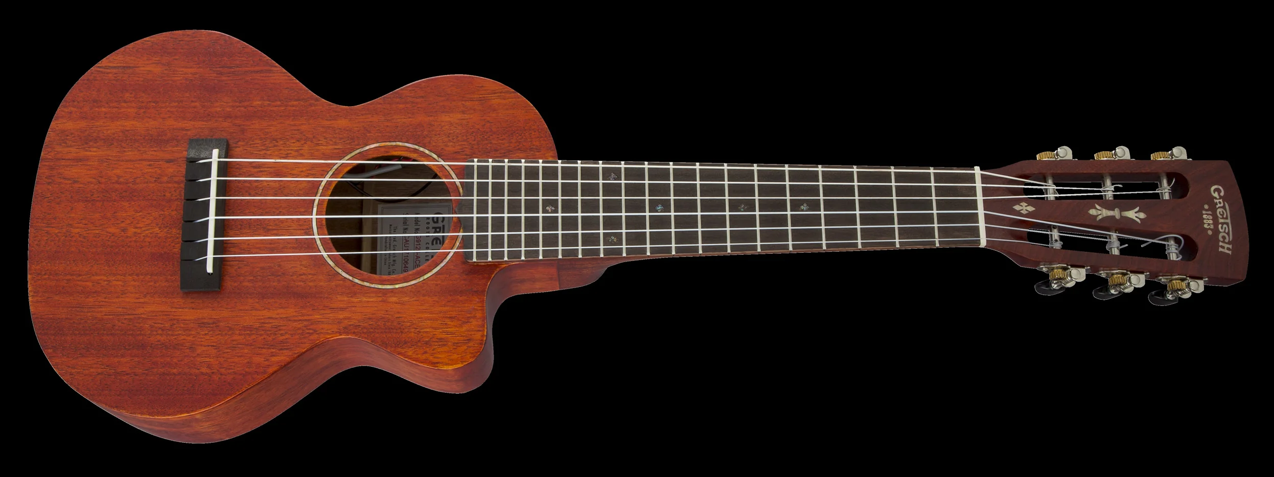 Gretsch G9126 A.C.E. Guitar-Ukulele Acoustic-Electric Honey Mahogany Stain with Gig Bag - Image 4