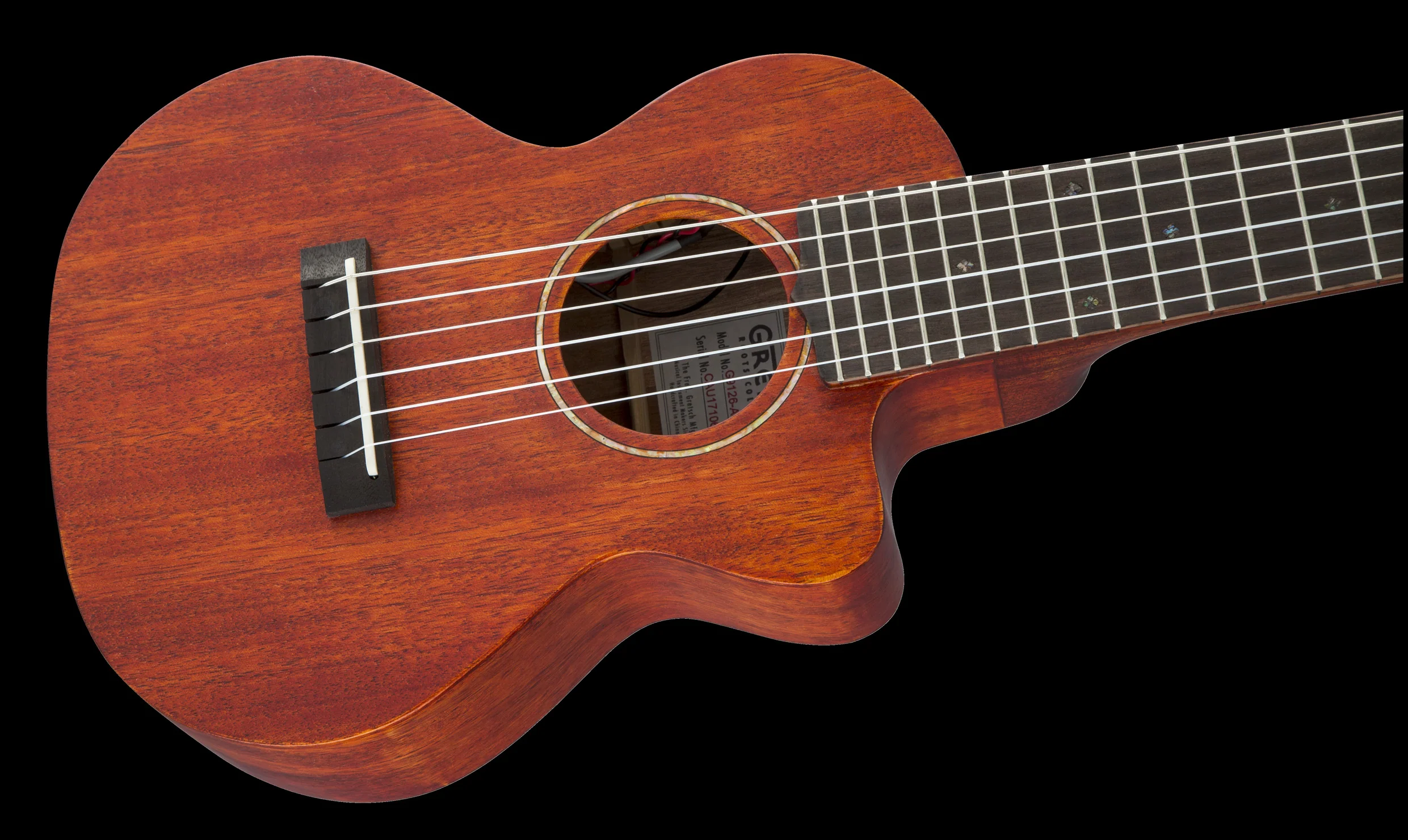Gretsch G9126 A.C.E. Guitar-Ukulele Acoustic-Electric Honey Mahogany Stain with Gig Bag - Image 6
