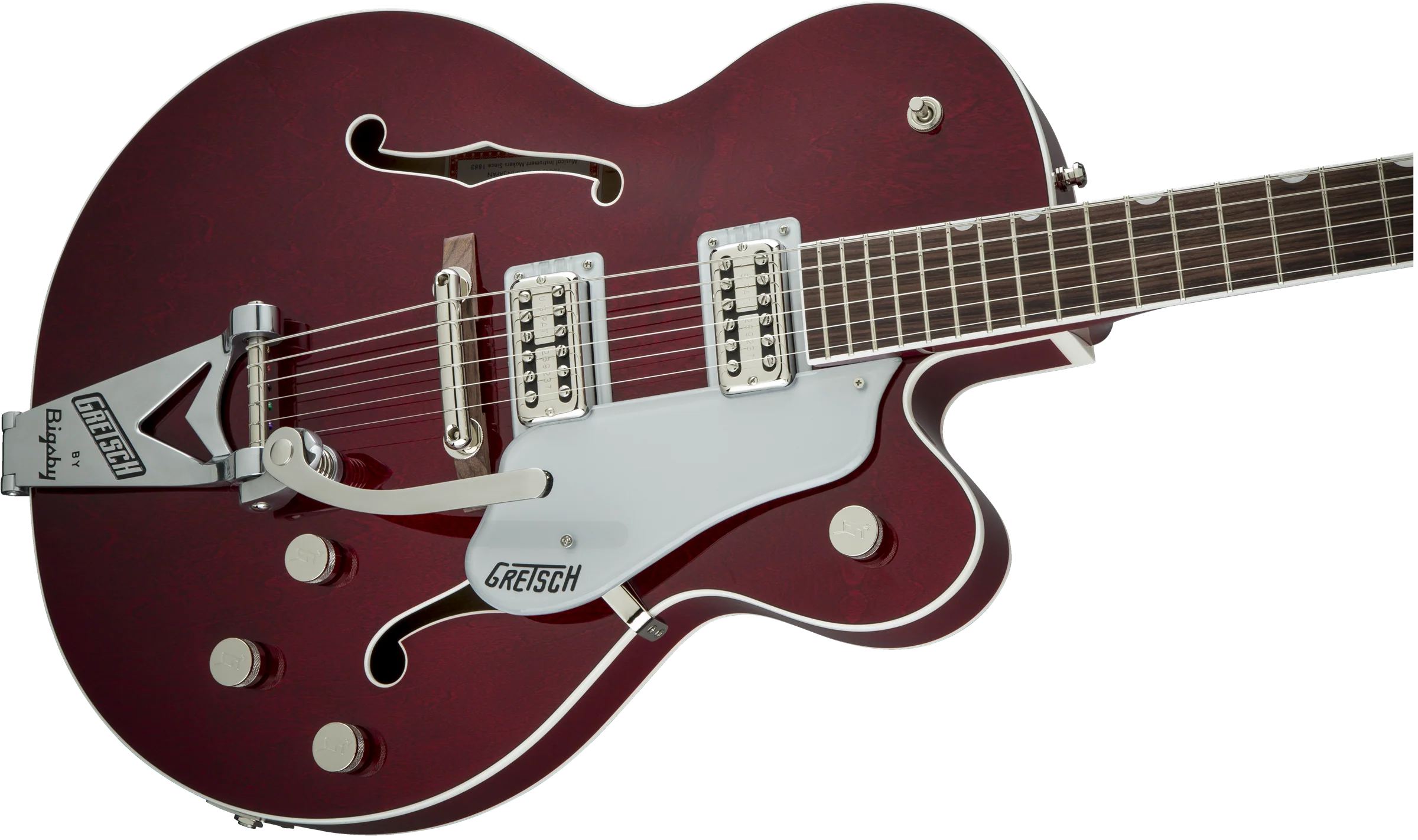 DISC - G6119T Players Edition Tennessee Rose with String-Thru Bigsby Dark Cherry Stain Electric Guitar With Case - Image 6