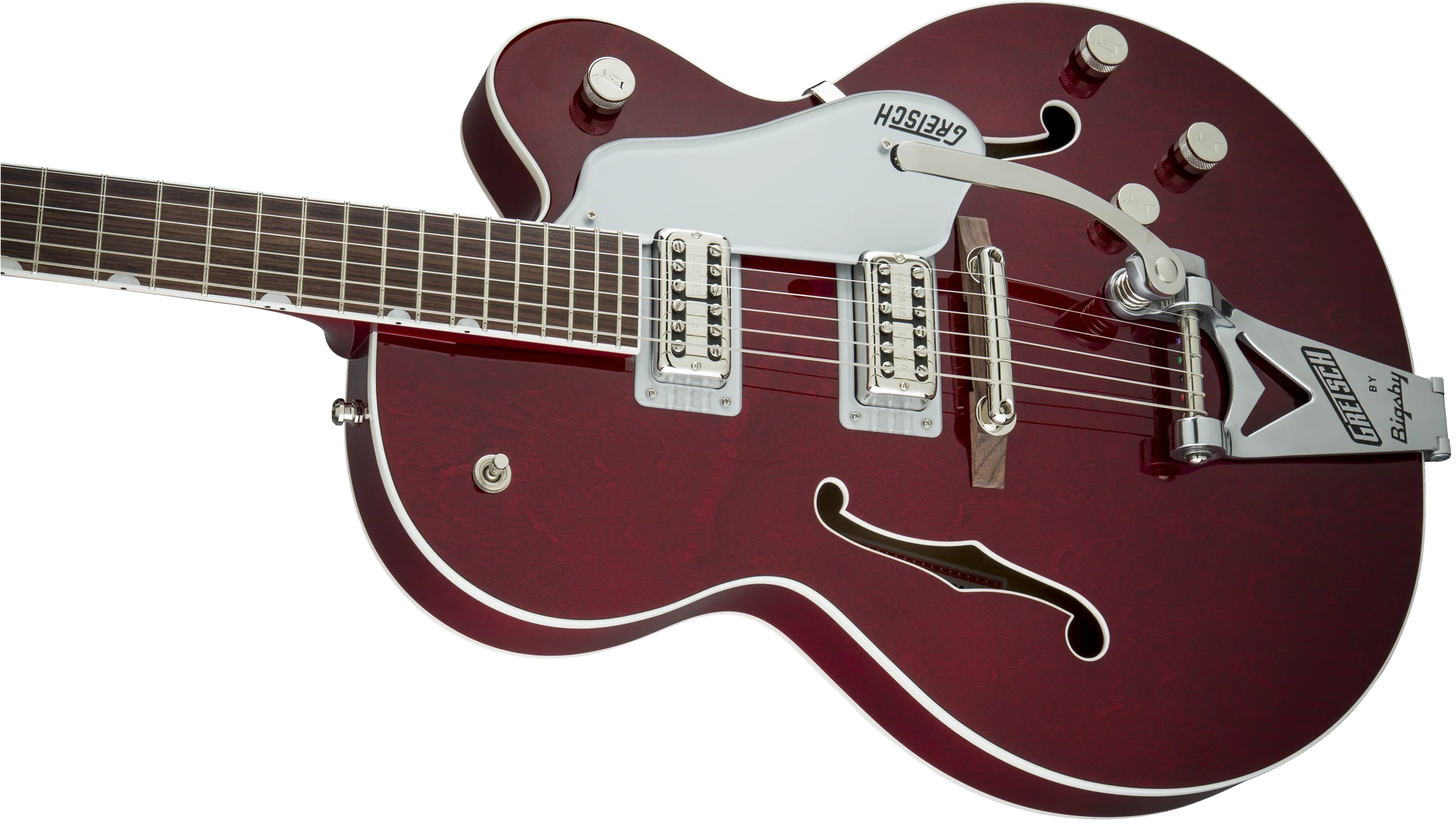 DISC - G6119T Players Edition Tennessee Rose with String-Thru Bigsby Dark Cherry Stain Electric Guitar With Case - Image 7