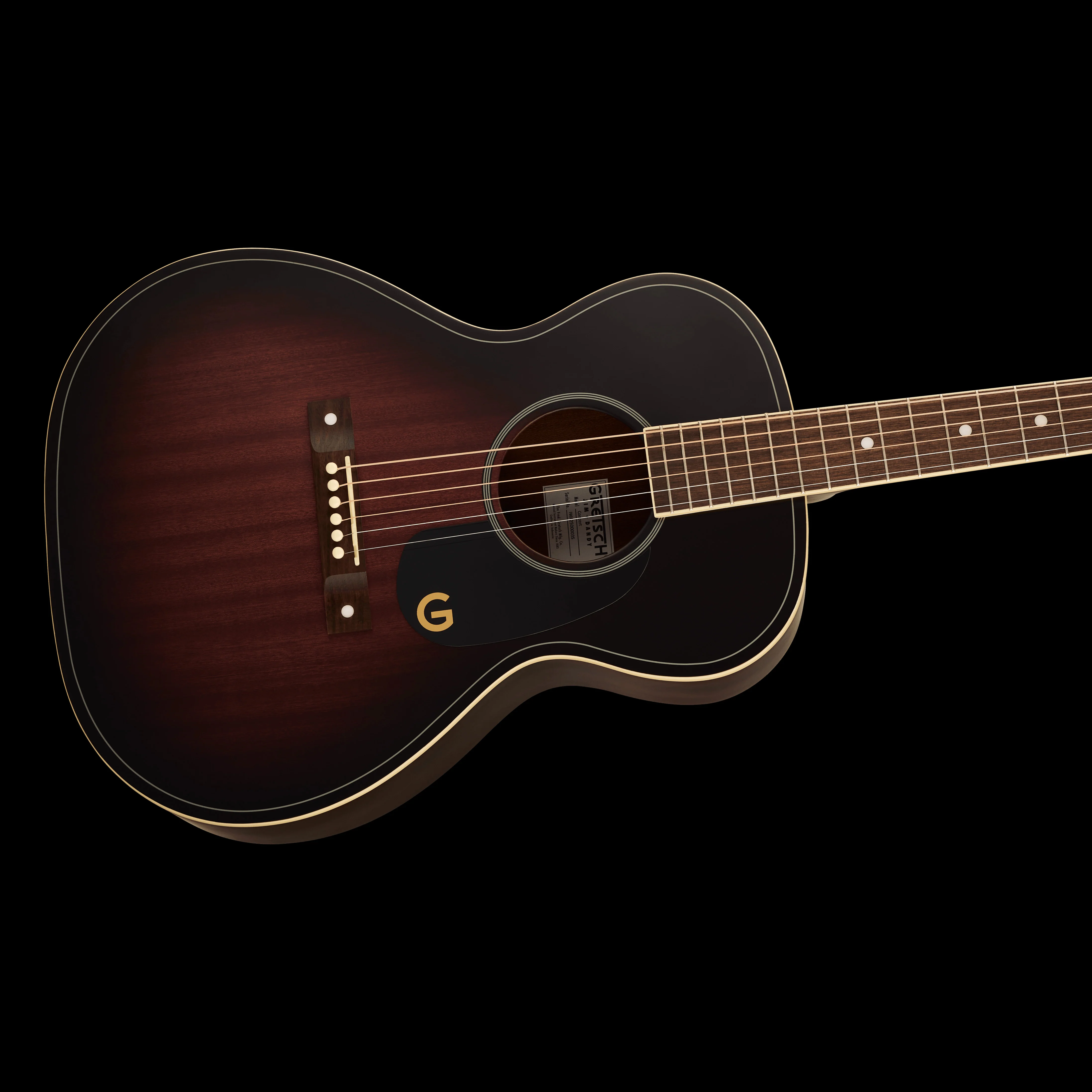 Gretsch Jim Dandy Concert Deep Cherry Burst Acoustic Guitar - Image 5