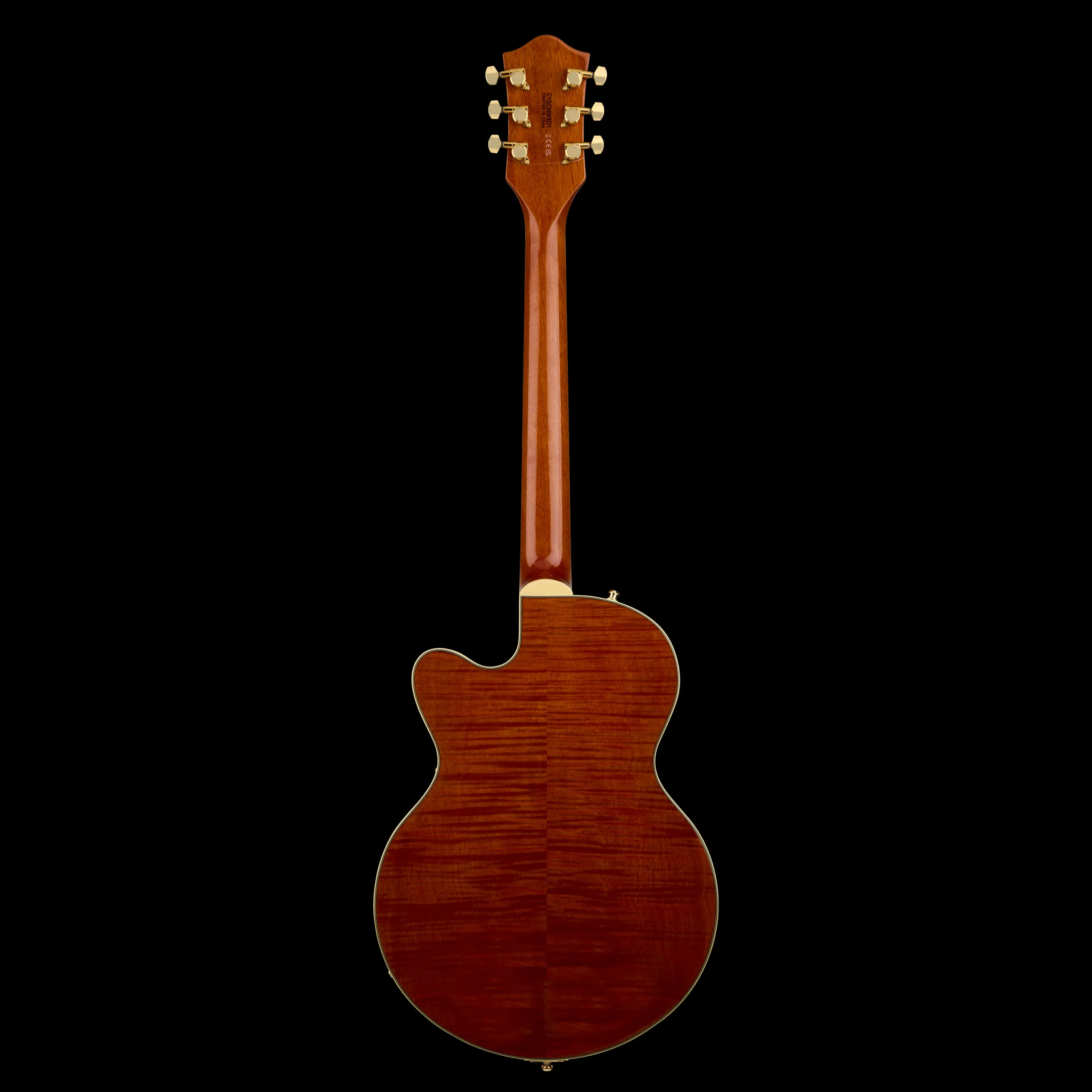 Gretsch Limited Edition Electromatic Flame Okoume Broadkaster Jr. Roundup Orange - Image 5