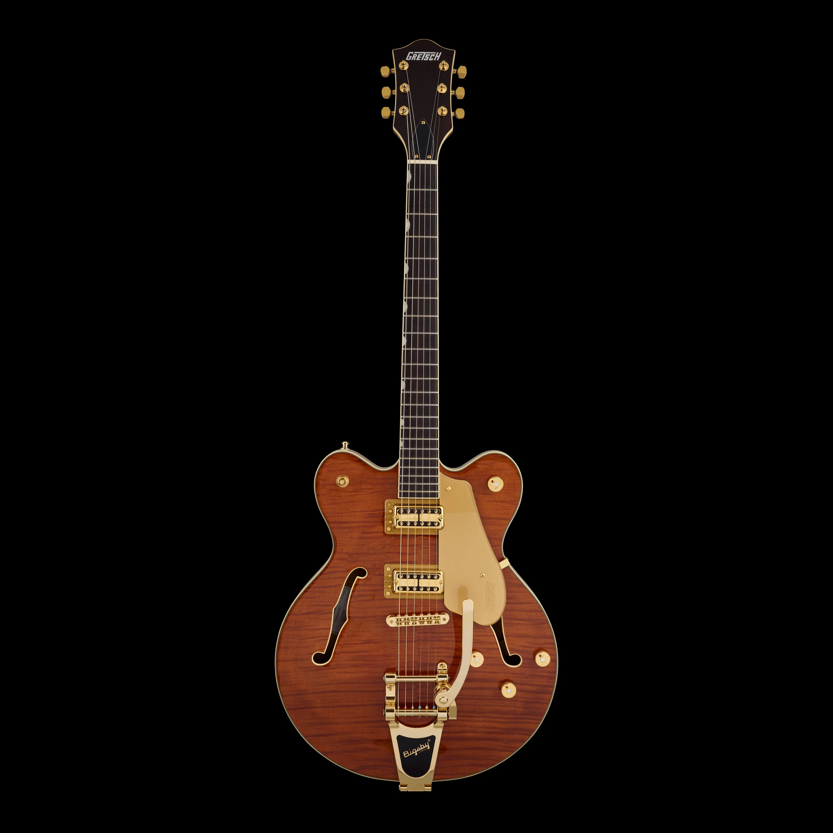 Gretsch Limited Edition Electromatic Flame Okoume Broadkaster Roundup Orange - Image 2
