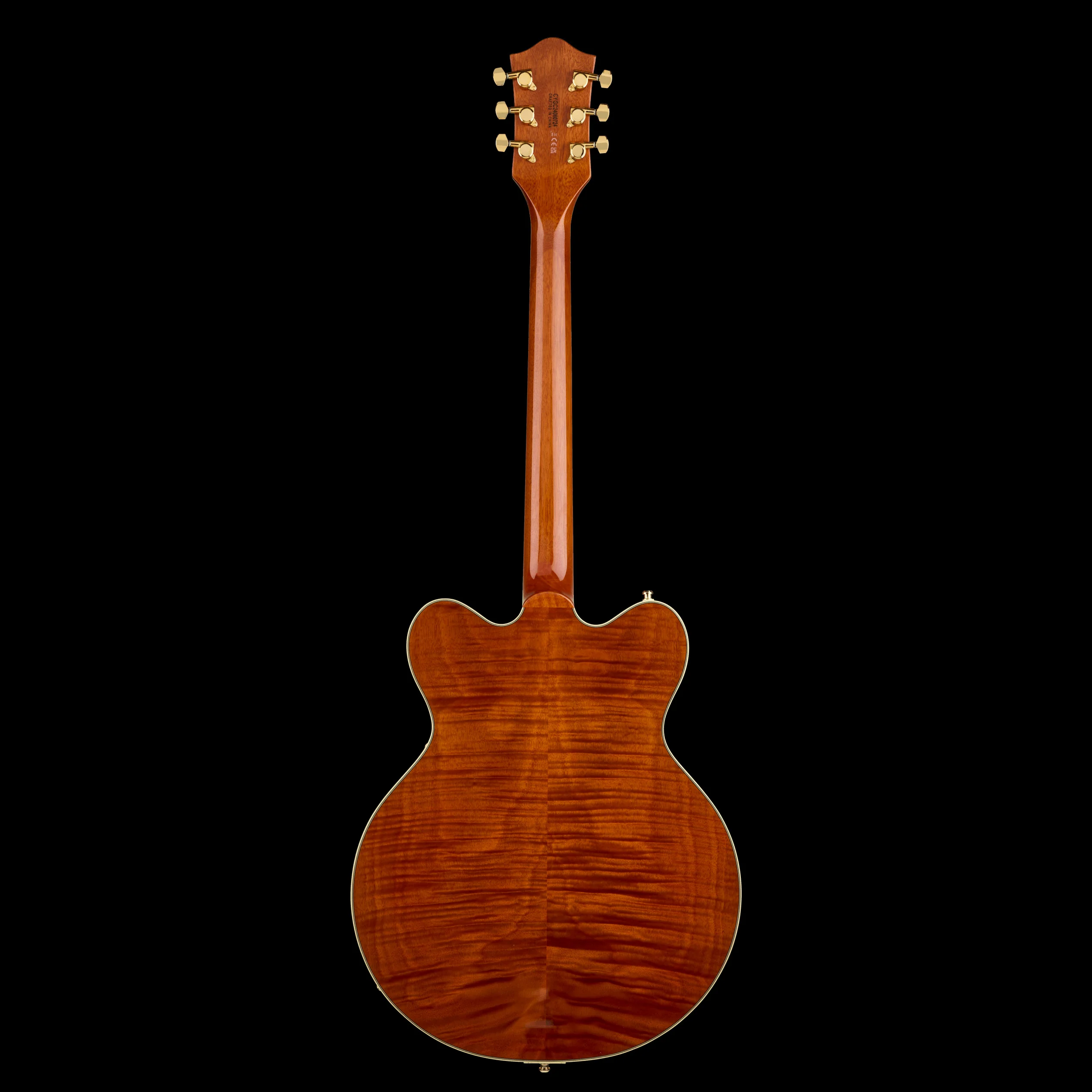 Gretsch Limited Edition Electromatic Flame Okoume Broadkaster Roundup Orange - Image 5