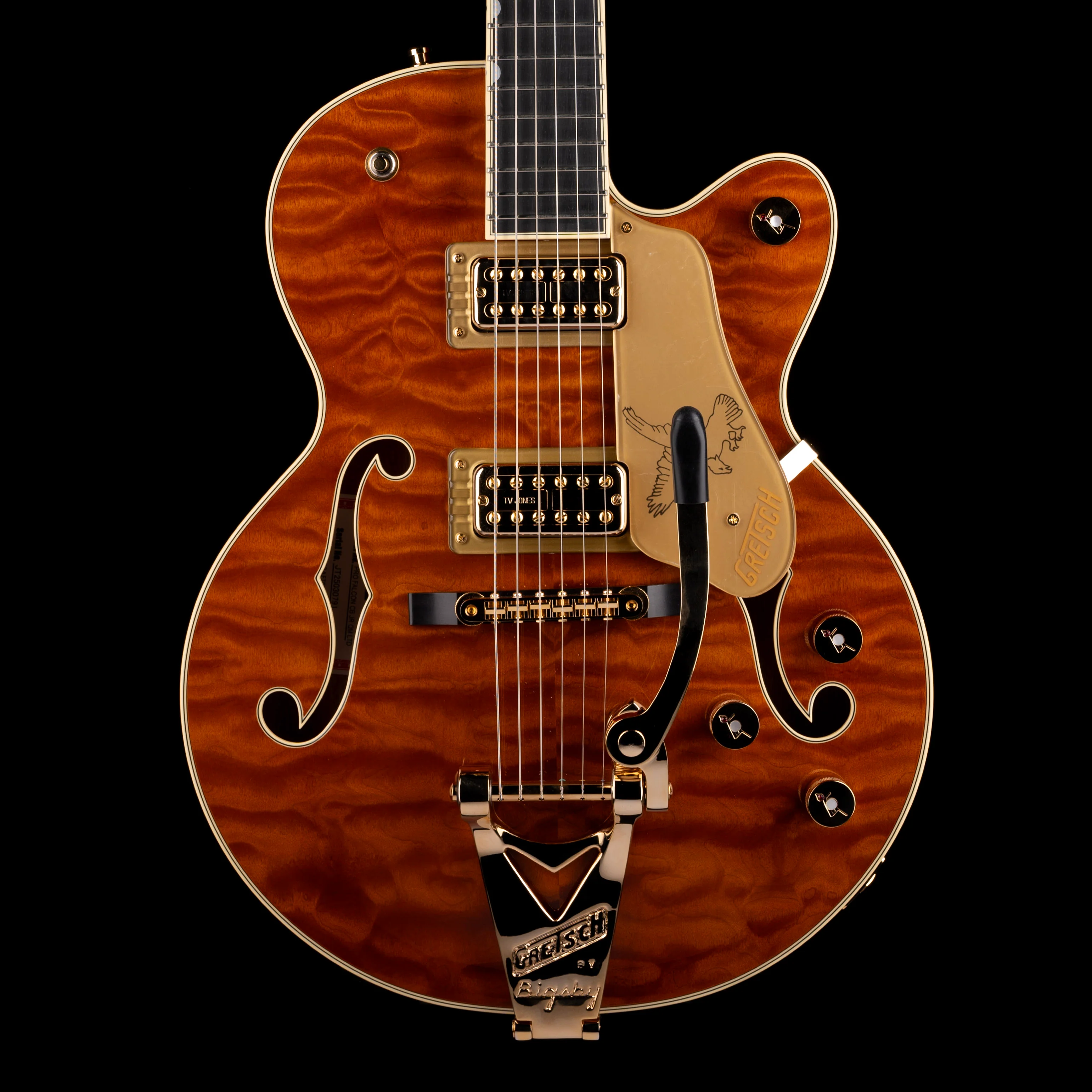 Gretsch Limited Edition Falcon Center Block Jr. Quilted Maple Roundup Orange with Case