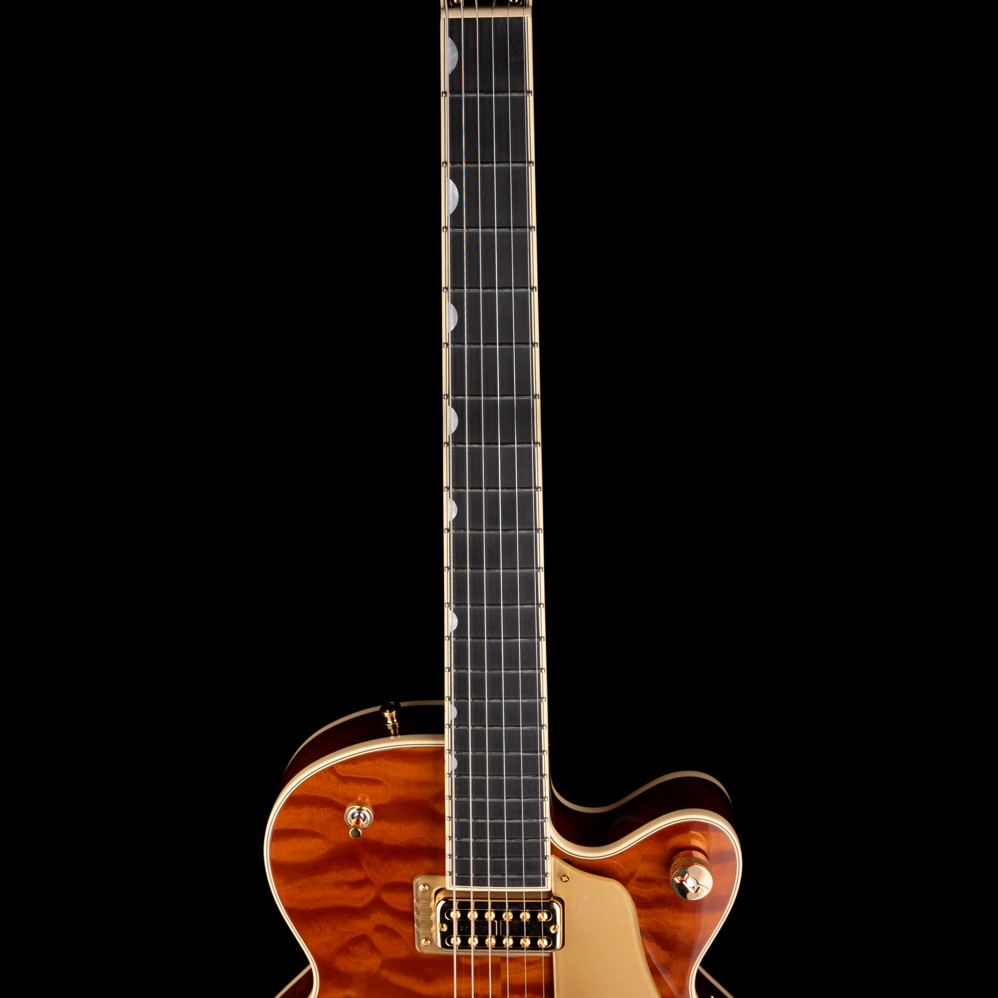 Gretsch Limited Edition Falcon Center Block Jr. Quilted Maple Roundup Orange with Case - Image 7