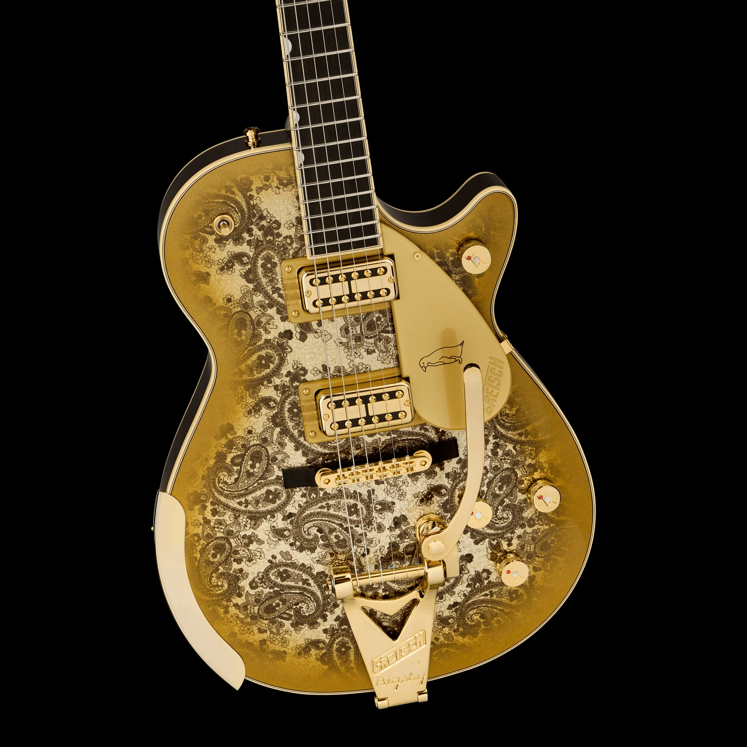 Gretsch Limited Edition G6134TG Paisley Penguin Gold Paisley With Case - Image 3