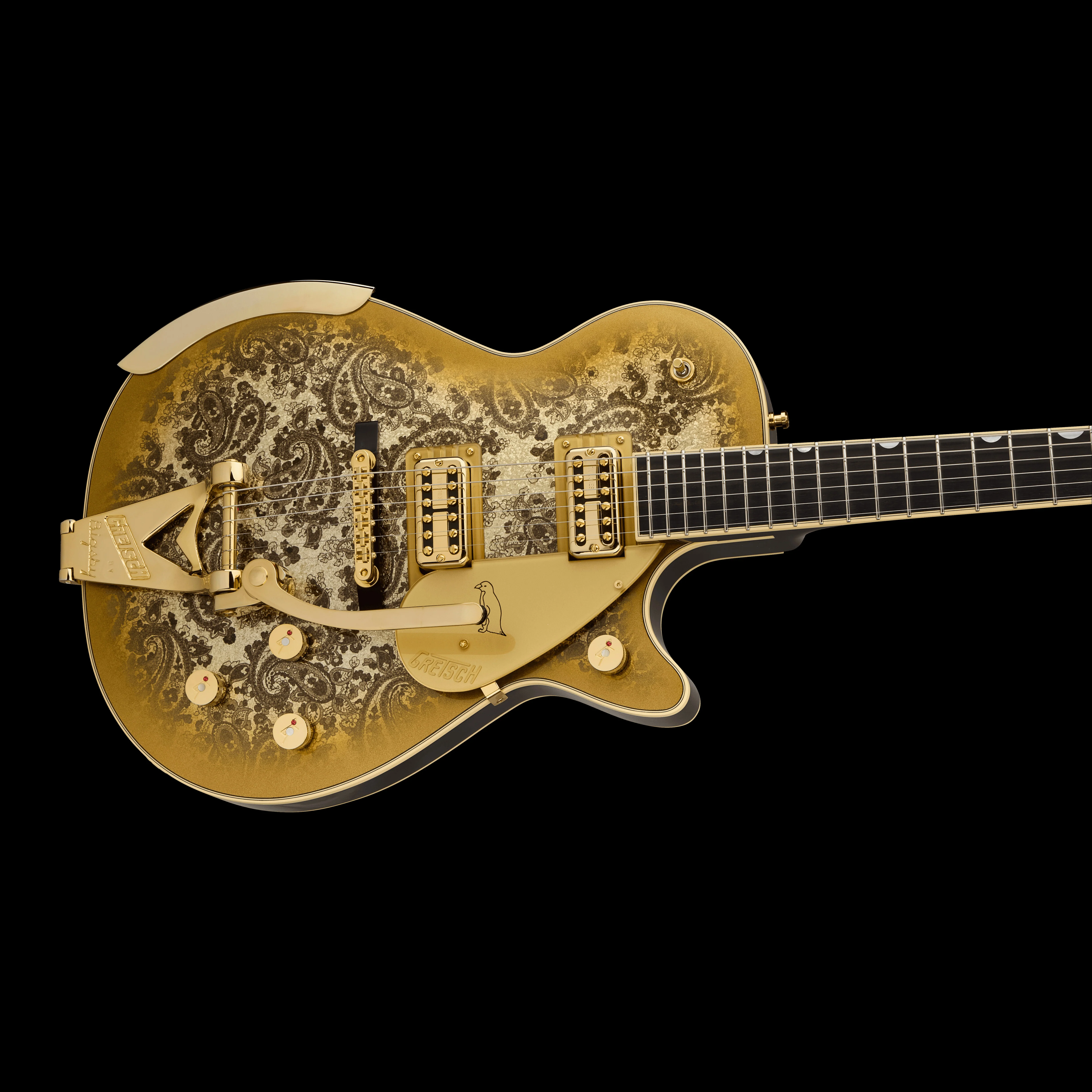 Gretsch Limited Edition G6134TG Paisley Penguin Gold Paisley With Case - Image 4