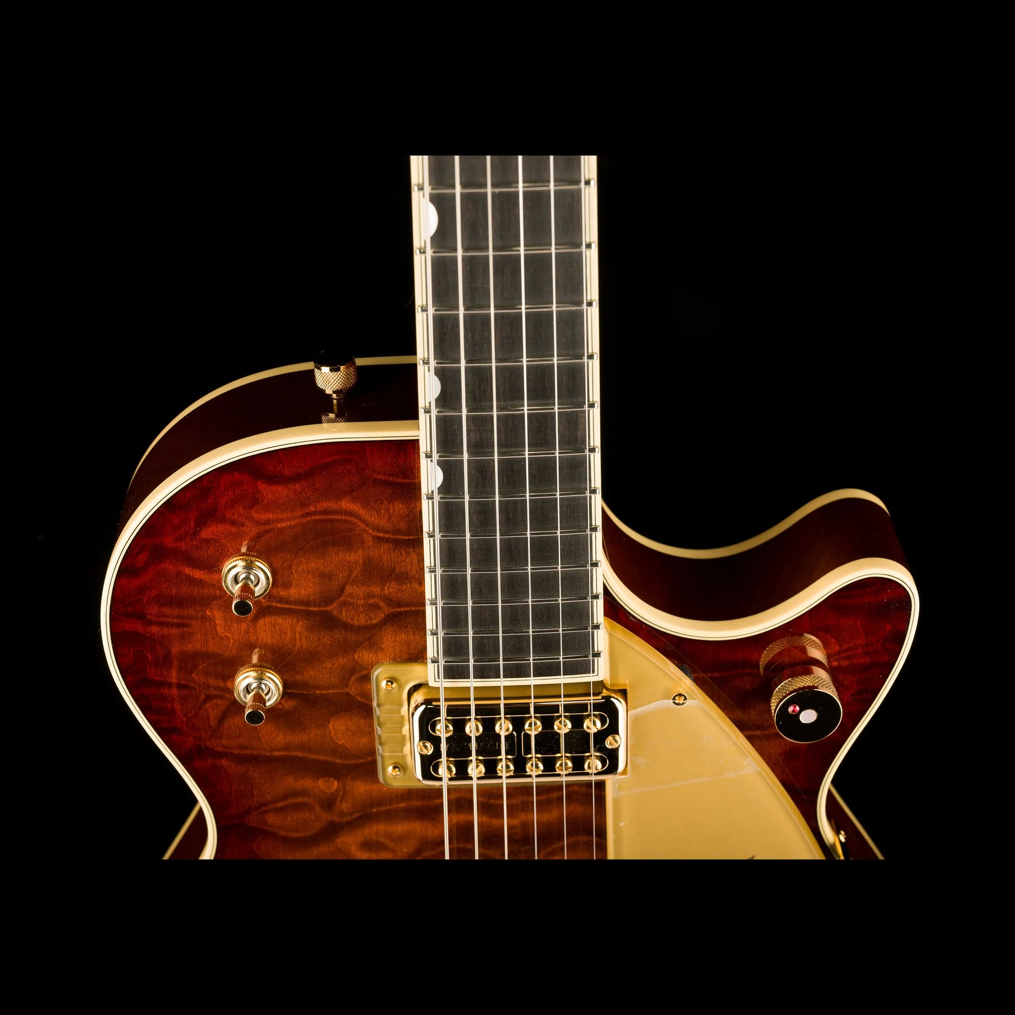 Gretsch Limited Edition G6134TGQM-59 Quilt Classic Penguin with Bigsby Forge Glow - Demo - Image 3