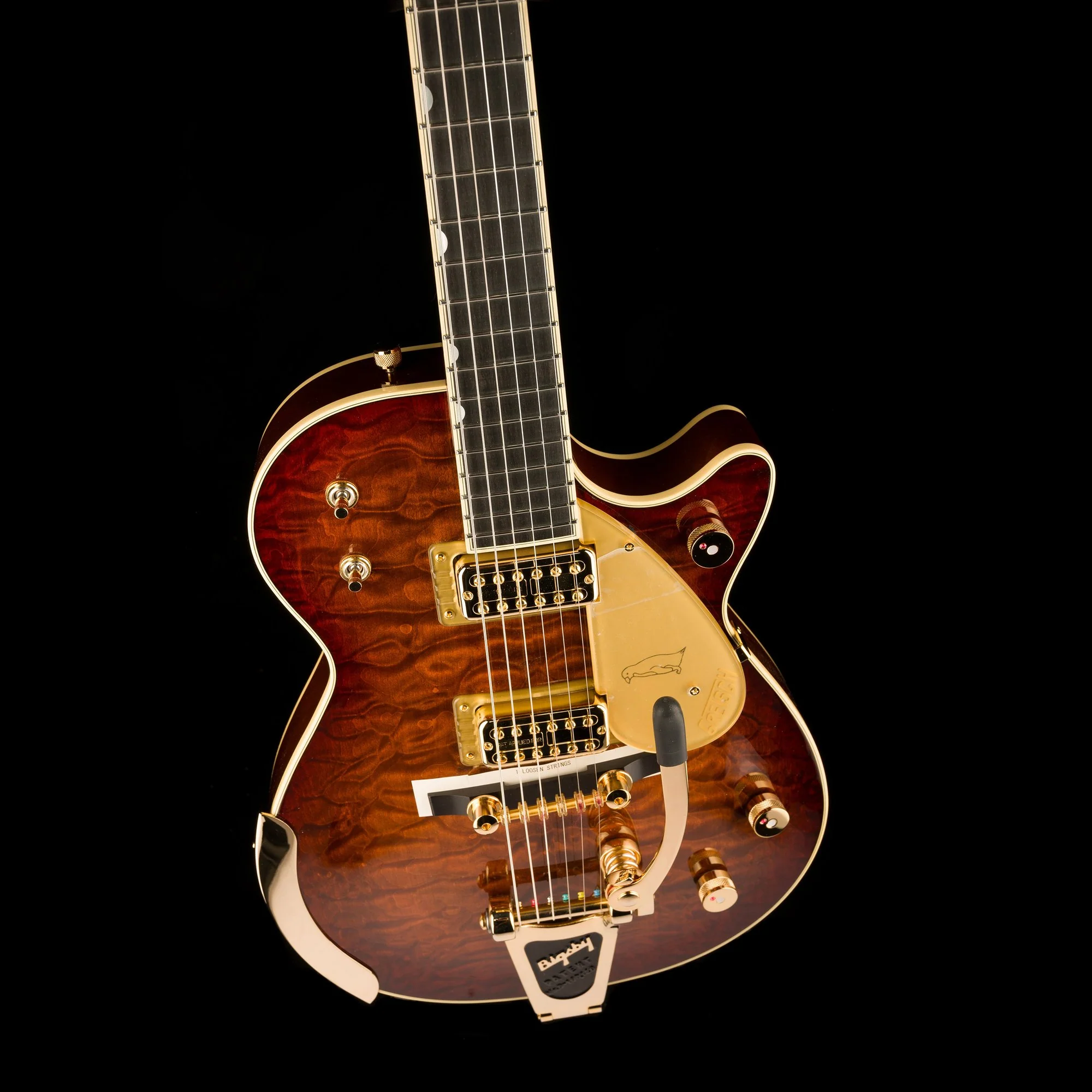 Gretsch Limited Edition G6134TGQM-59 Quilt Classic Penguin with Bigsby Forge Glow - Demo - Image 4