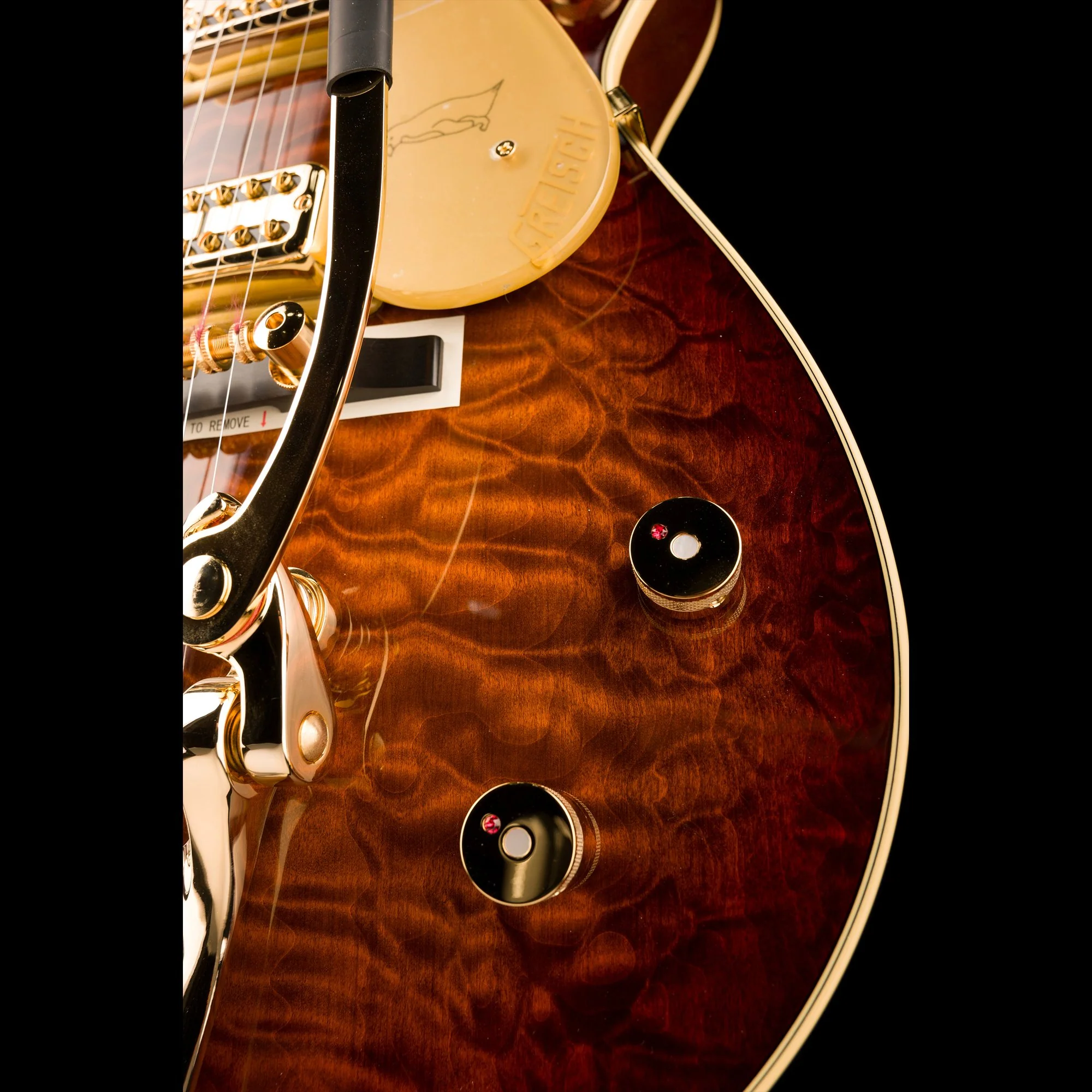Gretsch Limited Edition G6134TGQM-59 Quilt Classic Penguin with Bigsby Forge Glow - Demo - Image 8