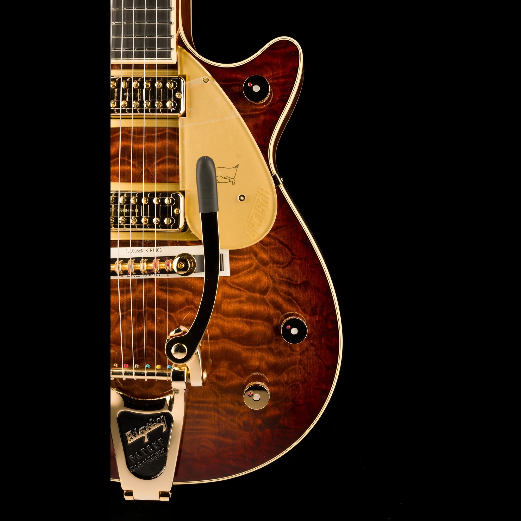 Gretsch Limited Edition G6134TGQM-59 Quilt Classic Penguin with Bigsby Forge Glow - Demo - Image 9