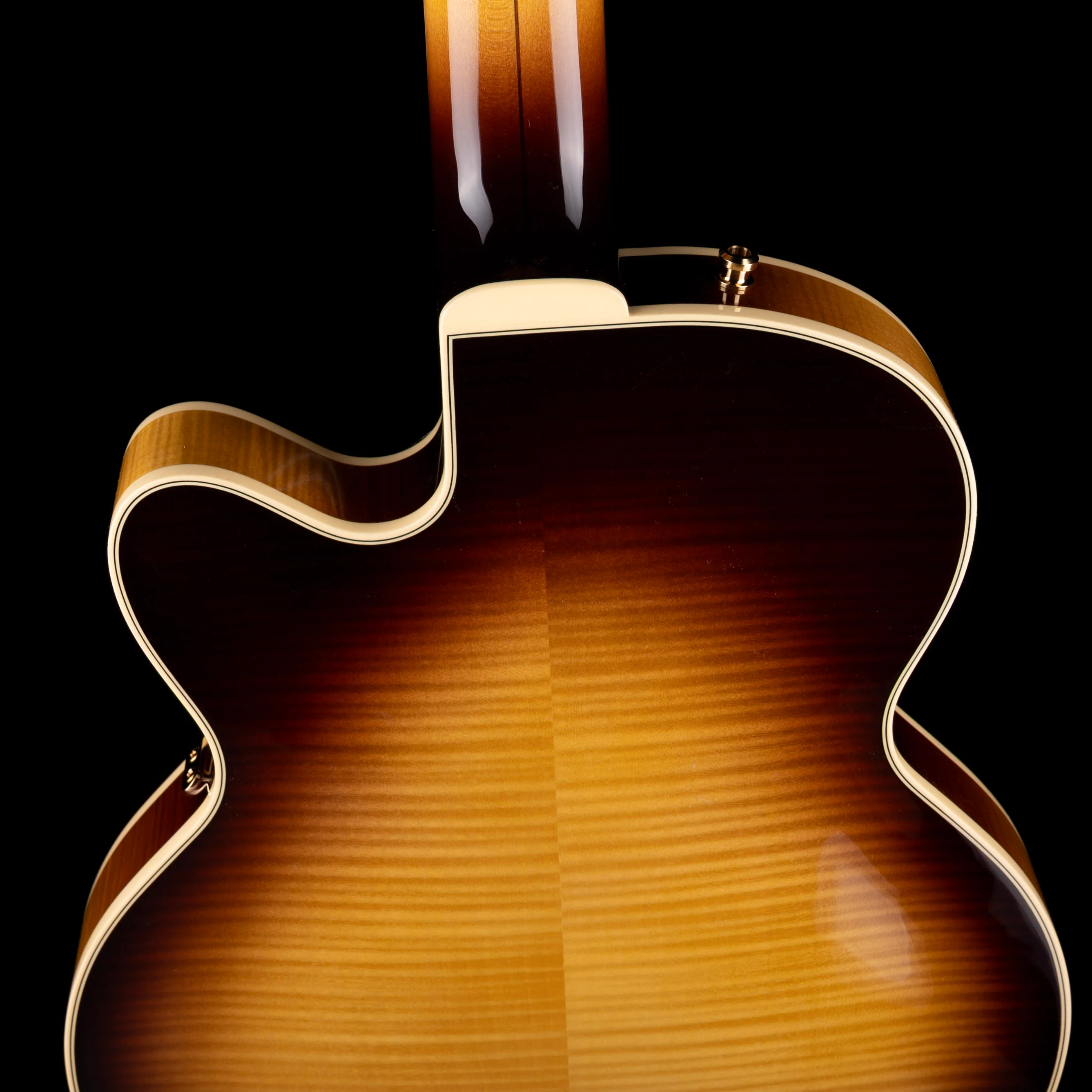 Gretsch Professional Broadkaster Jr. LX Figured Center Block Caramel Dawn with Case - Image 12