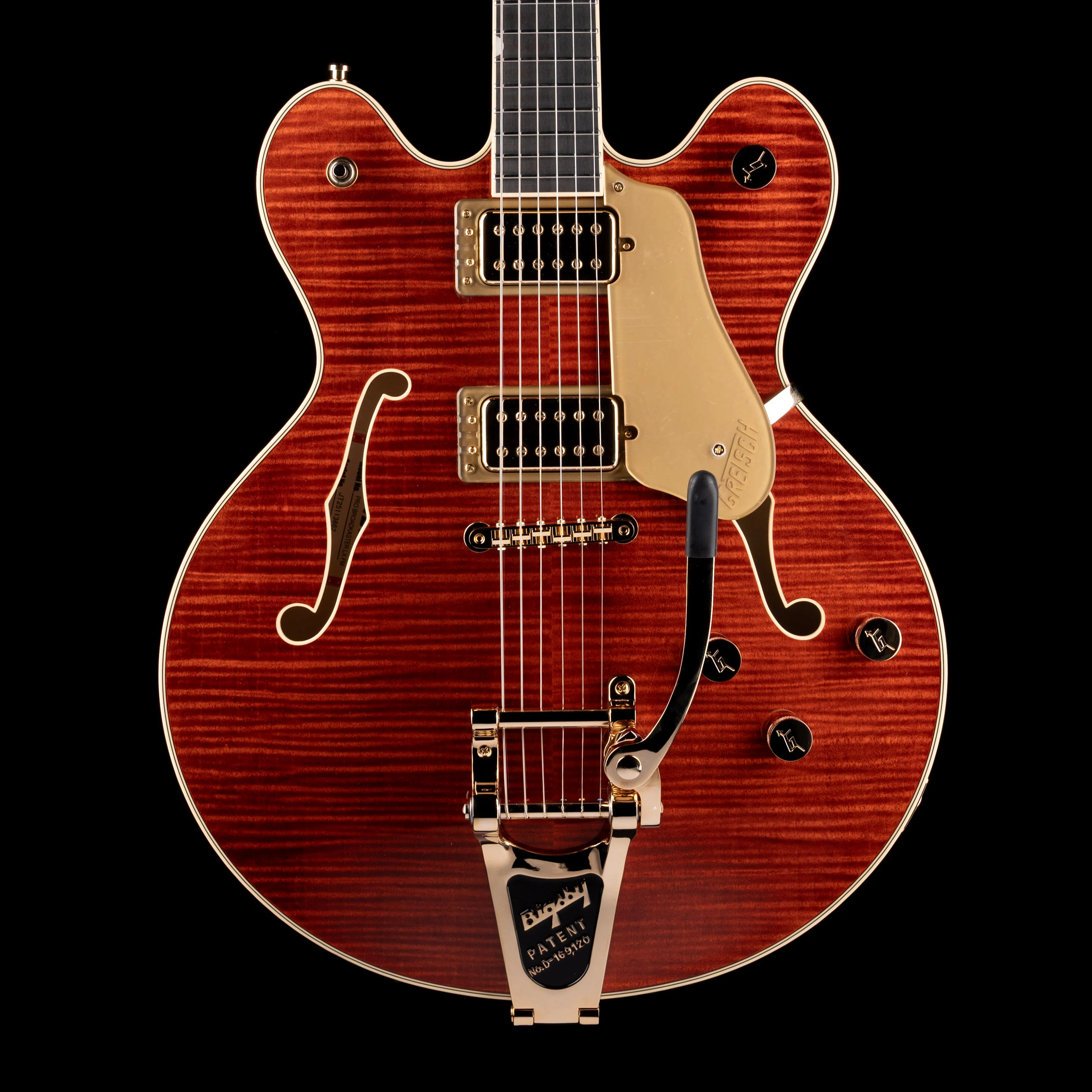 Gretsch Professional Broadkaster LX Figured Center Block Bourbon Stain with Case