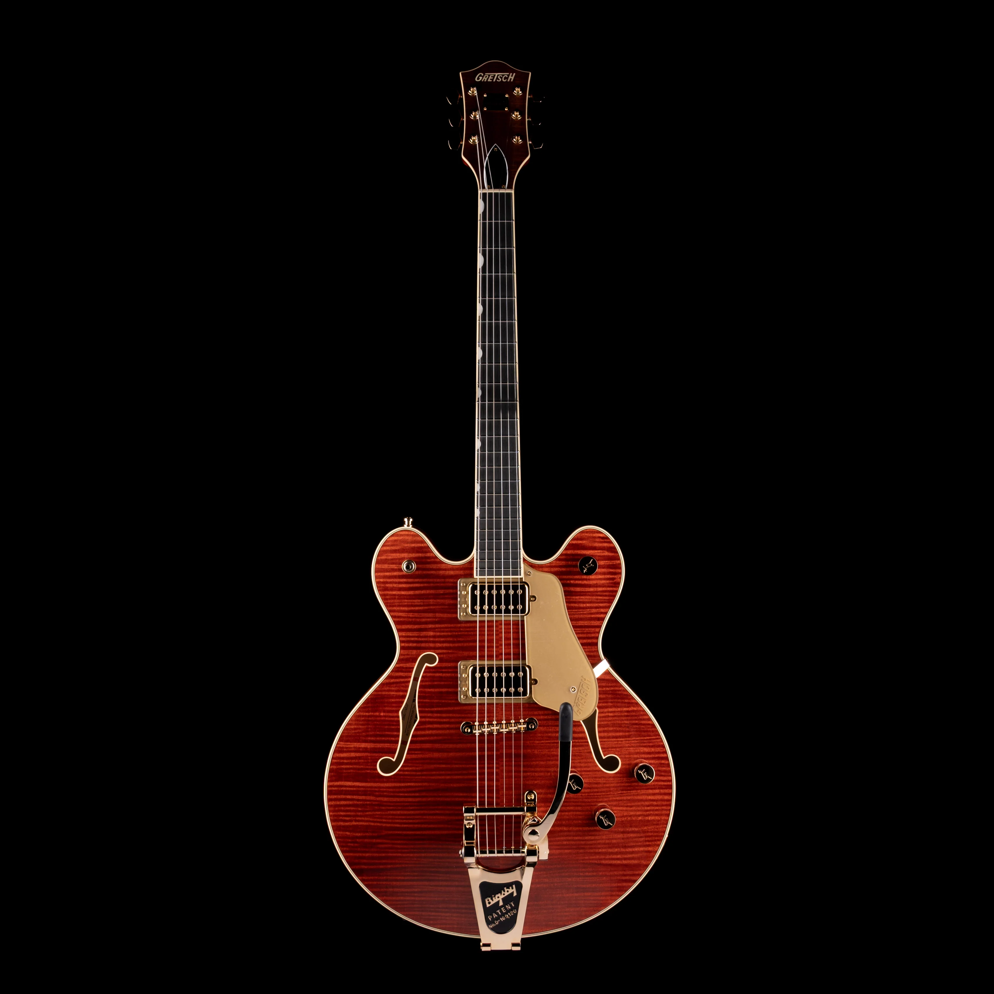 Gretsch Professional Broadkaster LX Figured Center Block Bourbon Stain with Case - Image 2