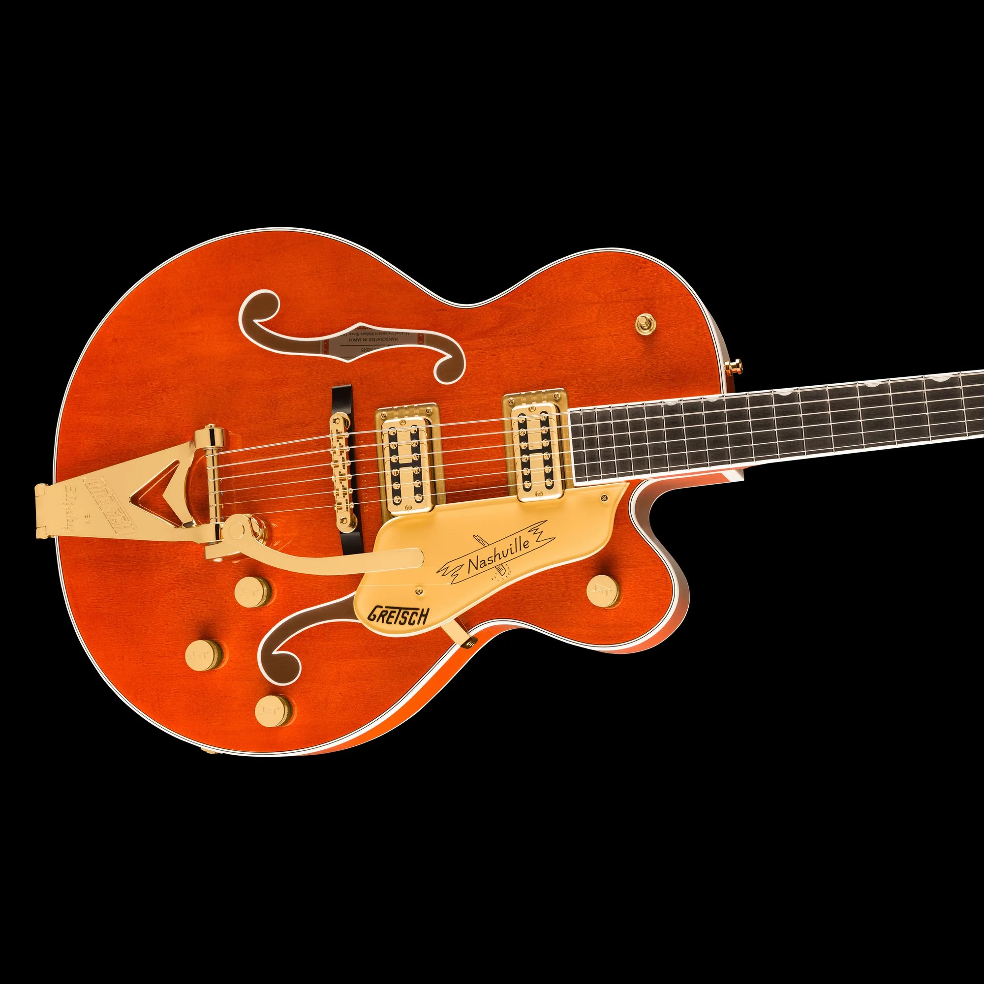 Gretsch Professional Nashville Hollow Body with Bigsby Orange Stain With Case - Image 3