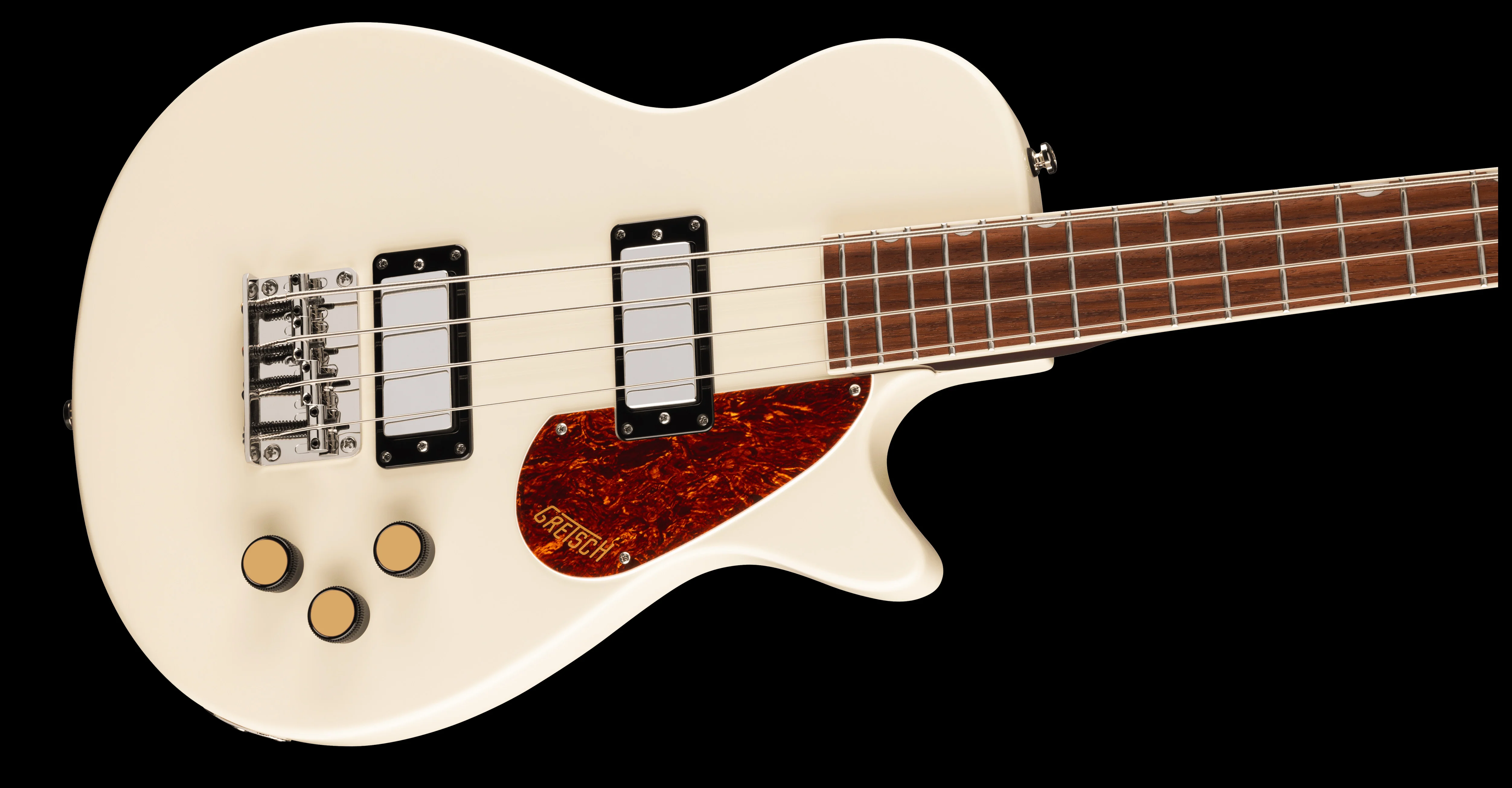 Gretsch Streamliner Jet Club Bass Single-Cut Laurel Fingerboard Vintage White - Image 4