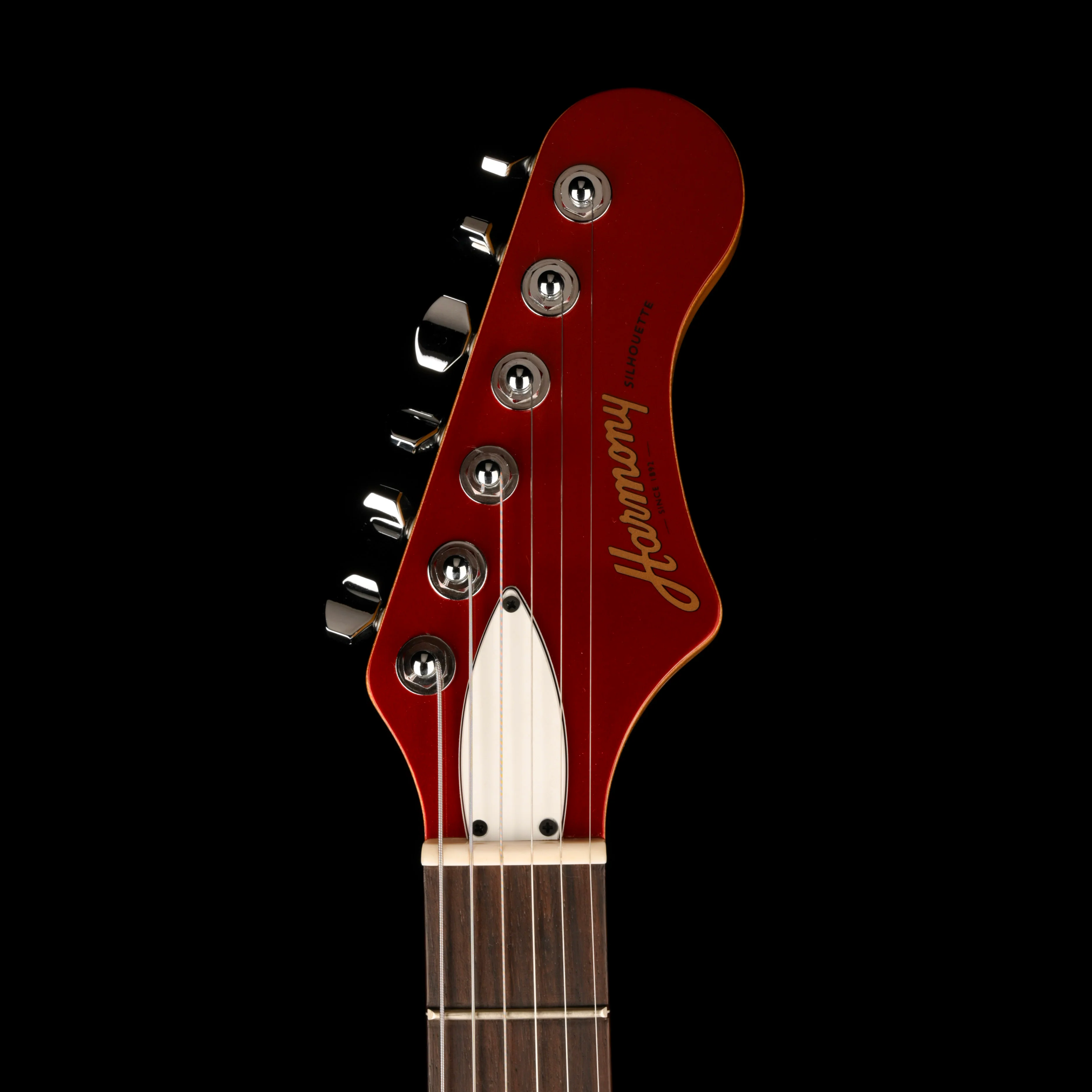 Harmony Factory Special Silhouette Electric Guitar Cherry W/Case 1 of 24 B-Stock - Image 13