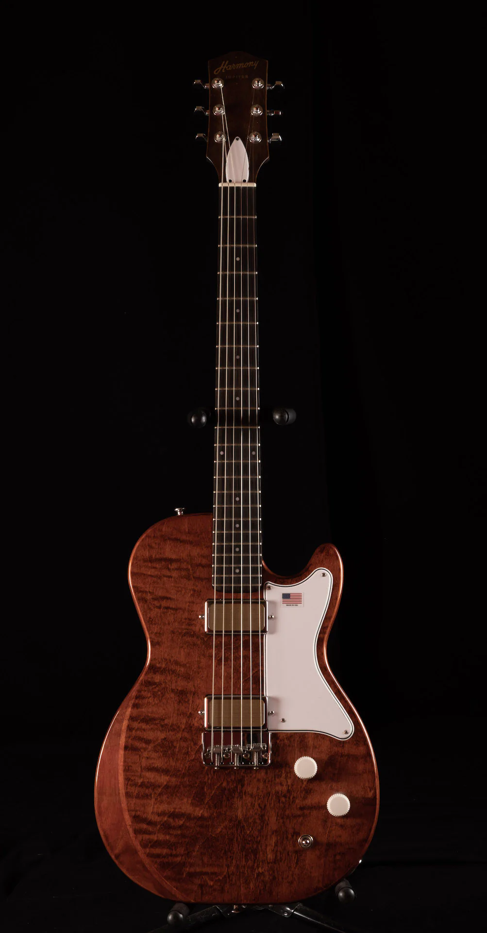 Harmony Limited Edition Jupiter Flame Maple Top Transparent Red Electric Guitar - Image 2