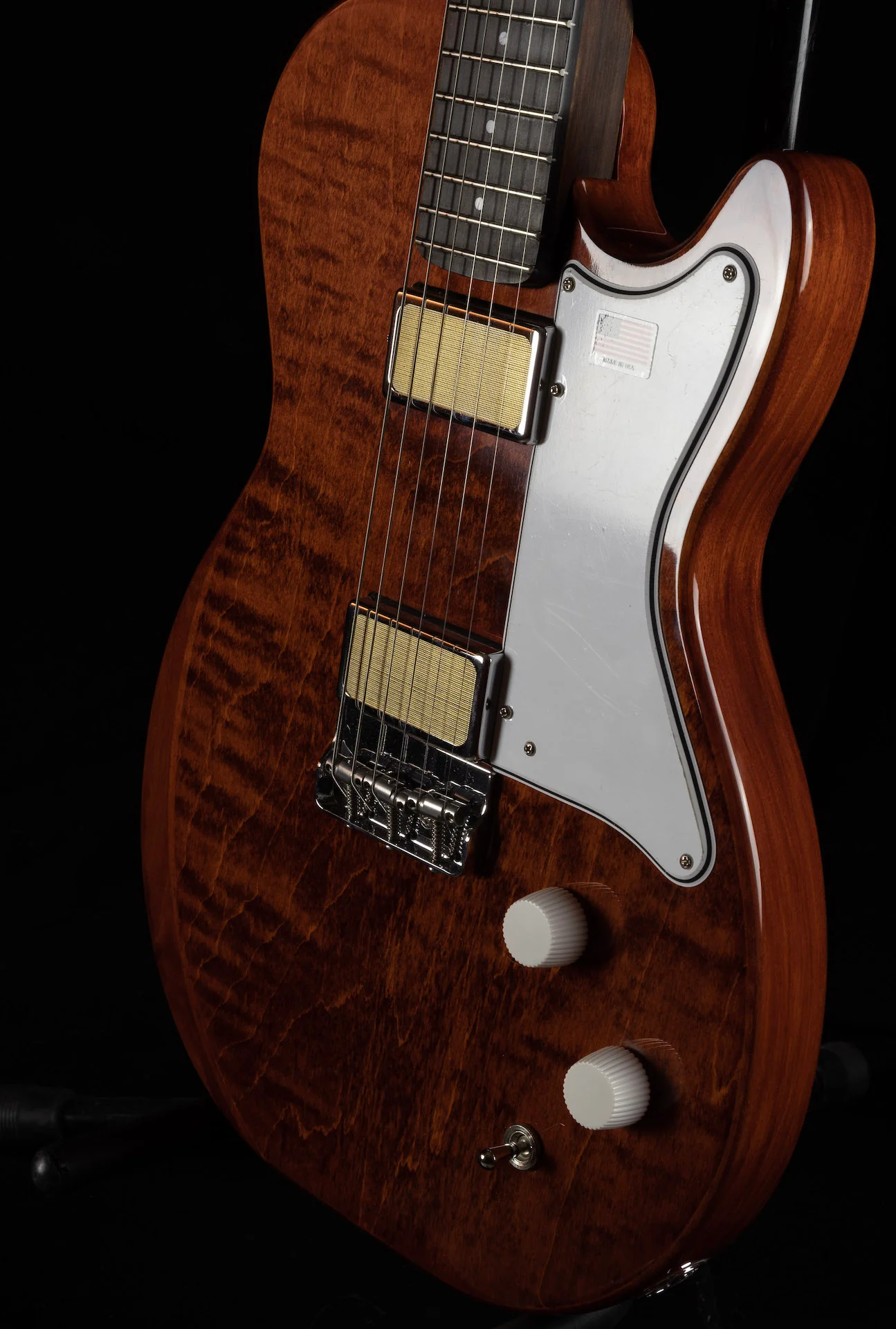 Harmony Limited Edition Jupiter Flame Maple Top Transparent Red Electric Guitar - Image 3