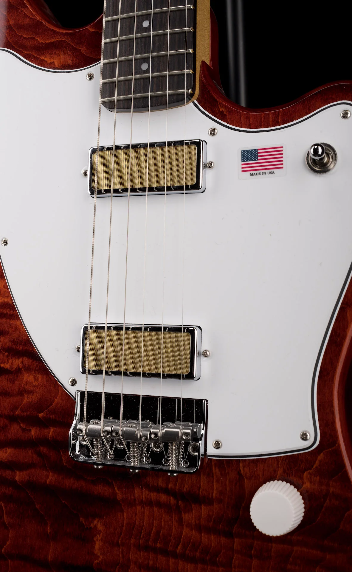 Harmony Limited Edition Silhouette Flame Maple Top Transparent Red Electric Guitar - Image 5