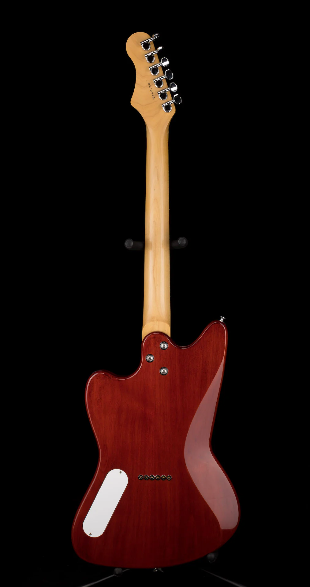 Harmony Limited Edition Silhouette Flame Maple Top Transparent Red Electric Guitar - Image 9