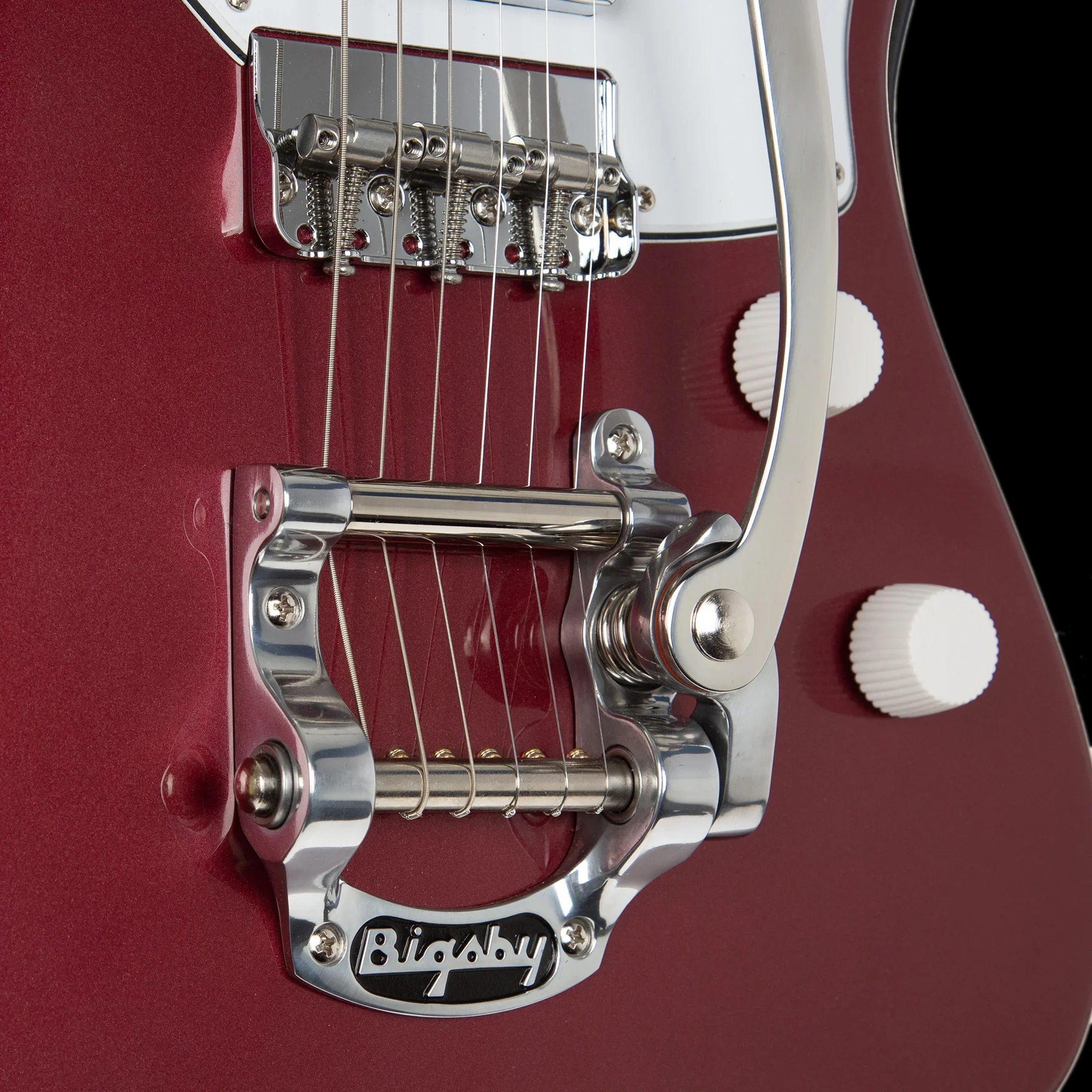 Harmony Standard Silhouette With Bigsby Burgundy with Mono Case - Image 5