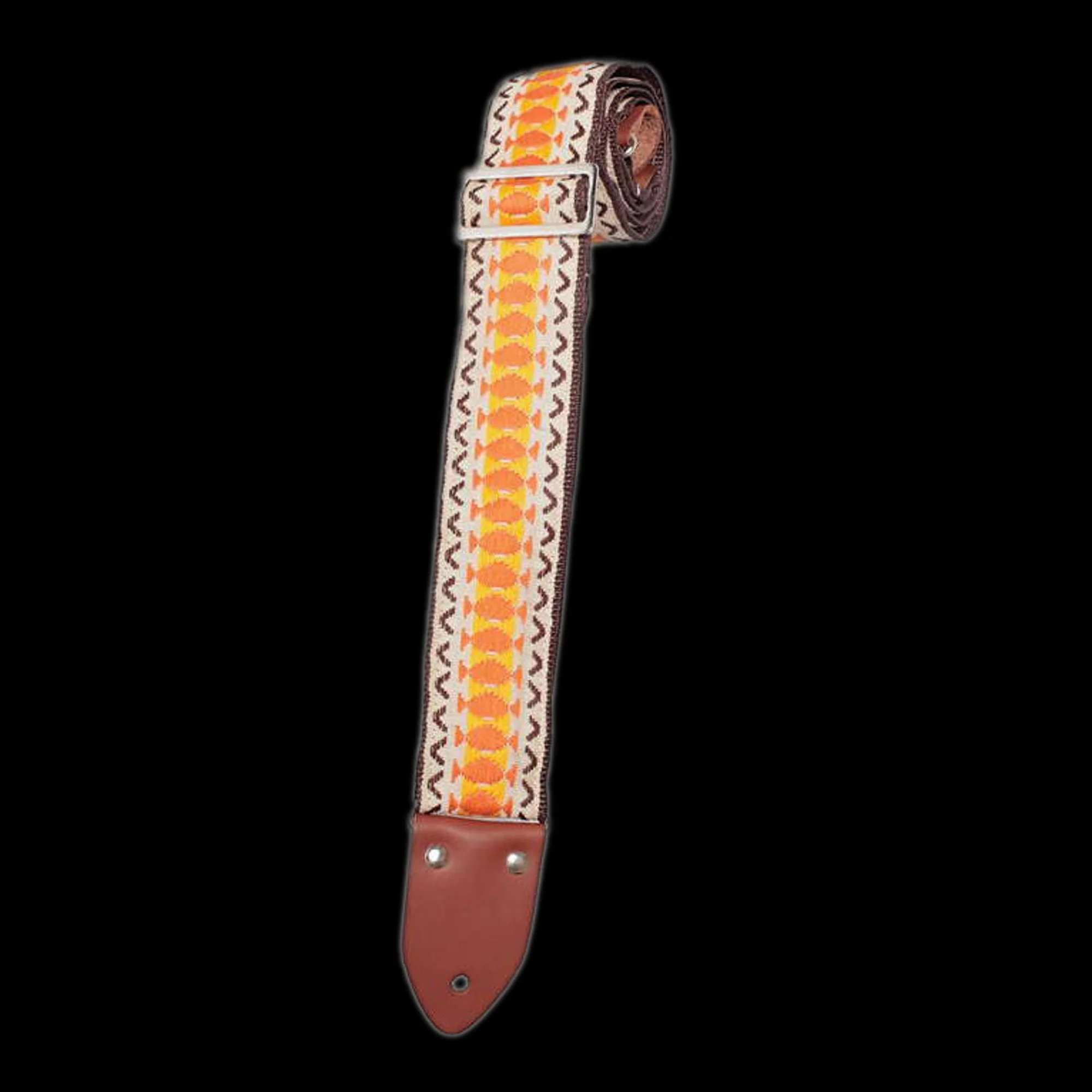 Henry Hiller 2" Deluxe Heller Vintage Series Brown Jacquard Strap - HVDX-04