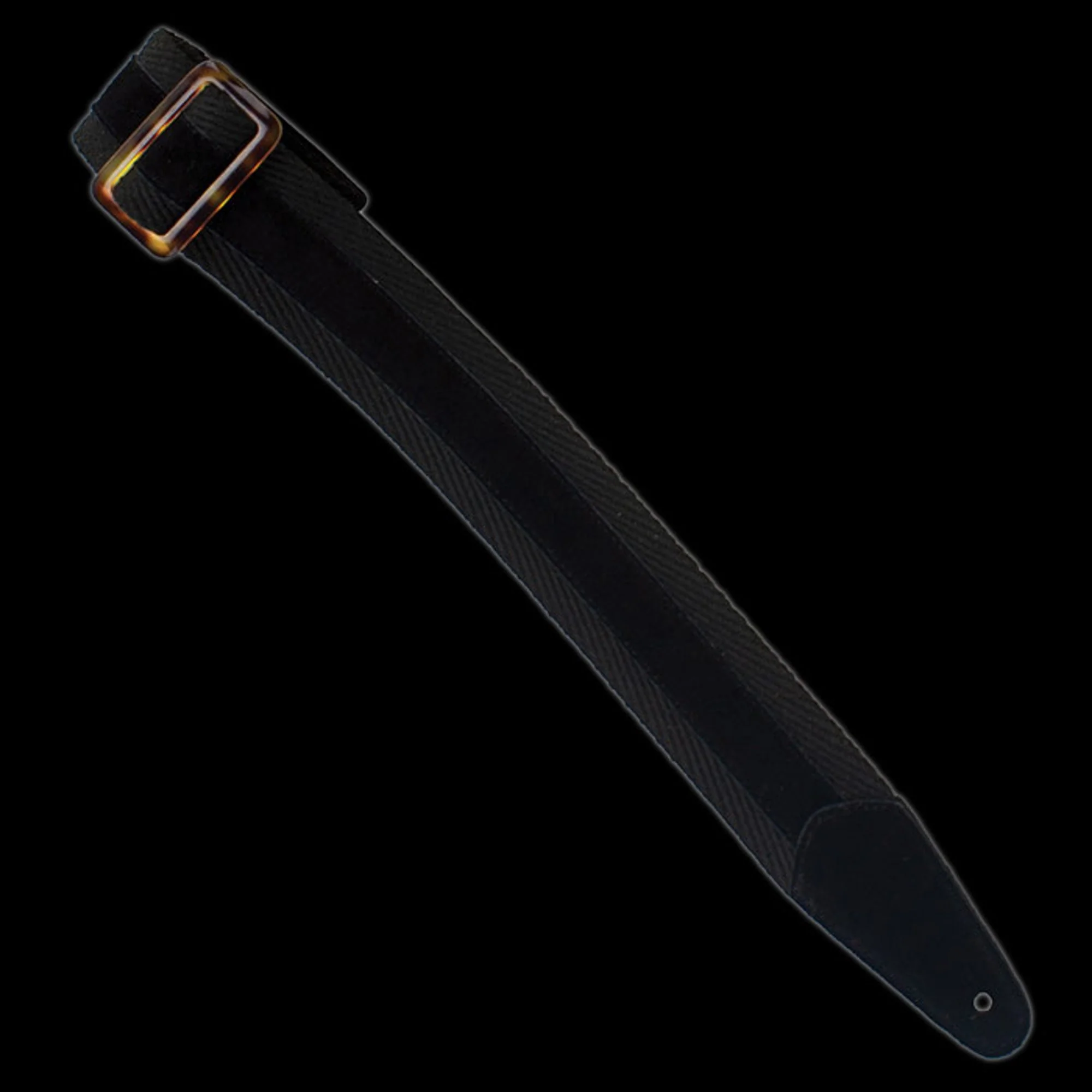 Henry Hiller Black Cotton Suede Strip Strap - HPSS-BLK