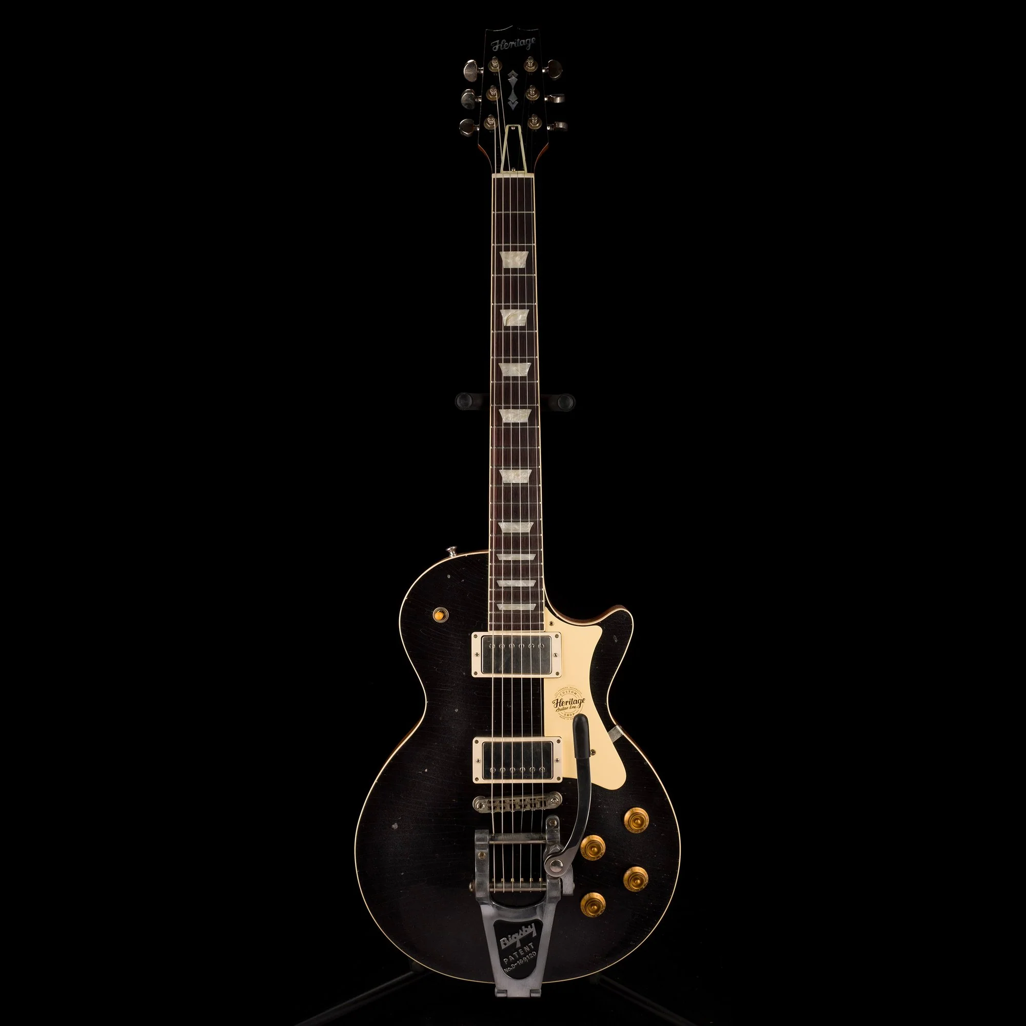 Heritage Custom Shop Custom Core H-150 Artisan Aged with Bigsby Space Black with Case - Image 2