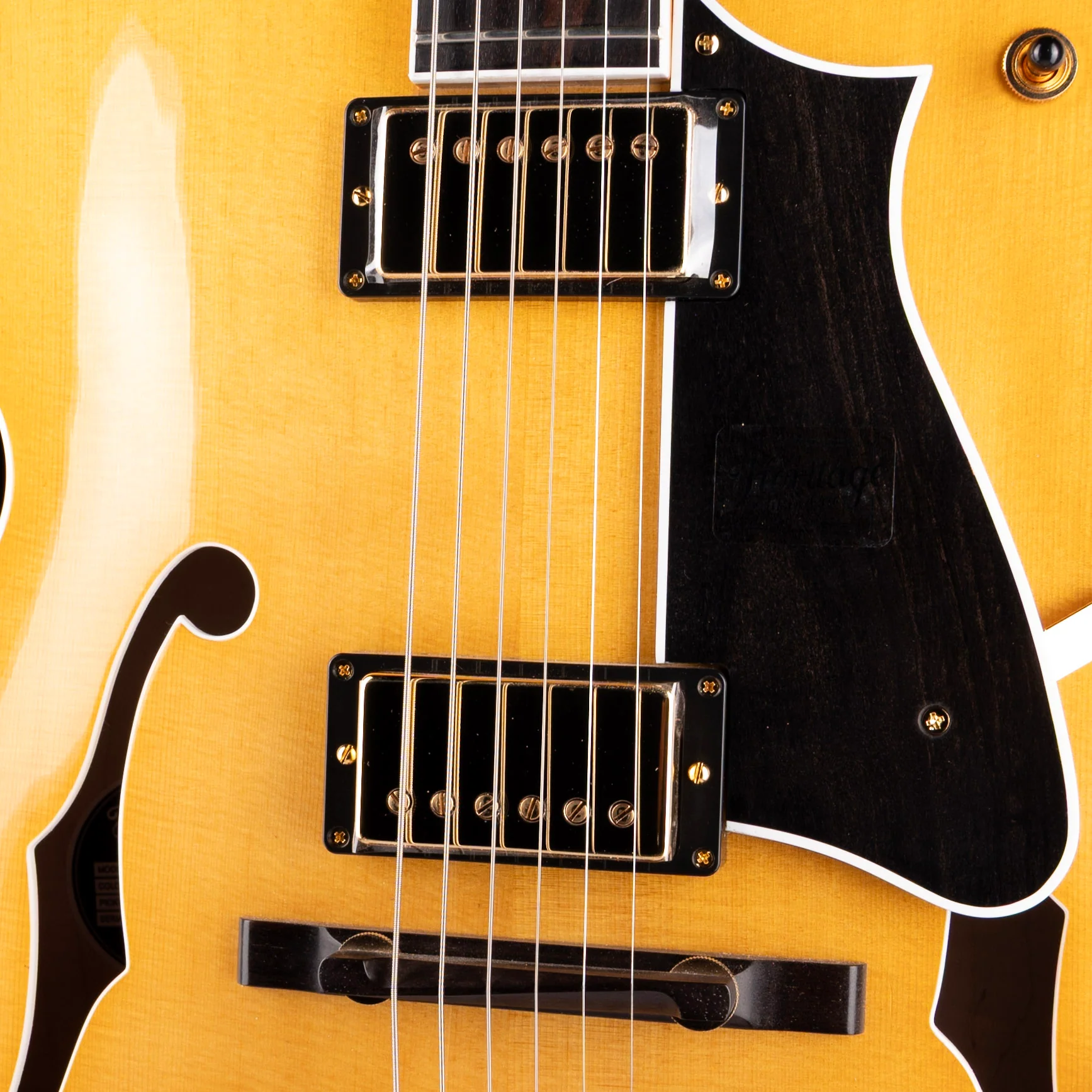 Heritage Eagle Classic Hollow Antique Natural Electric Guitar with Case - Image 5