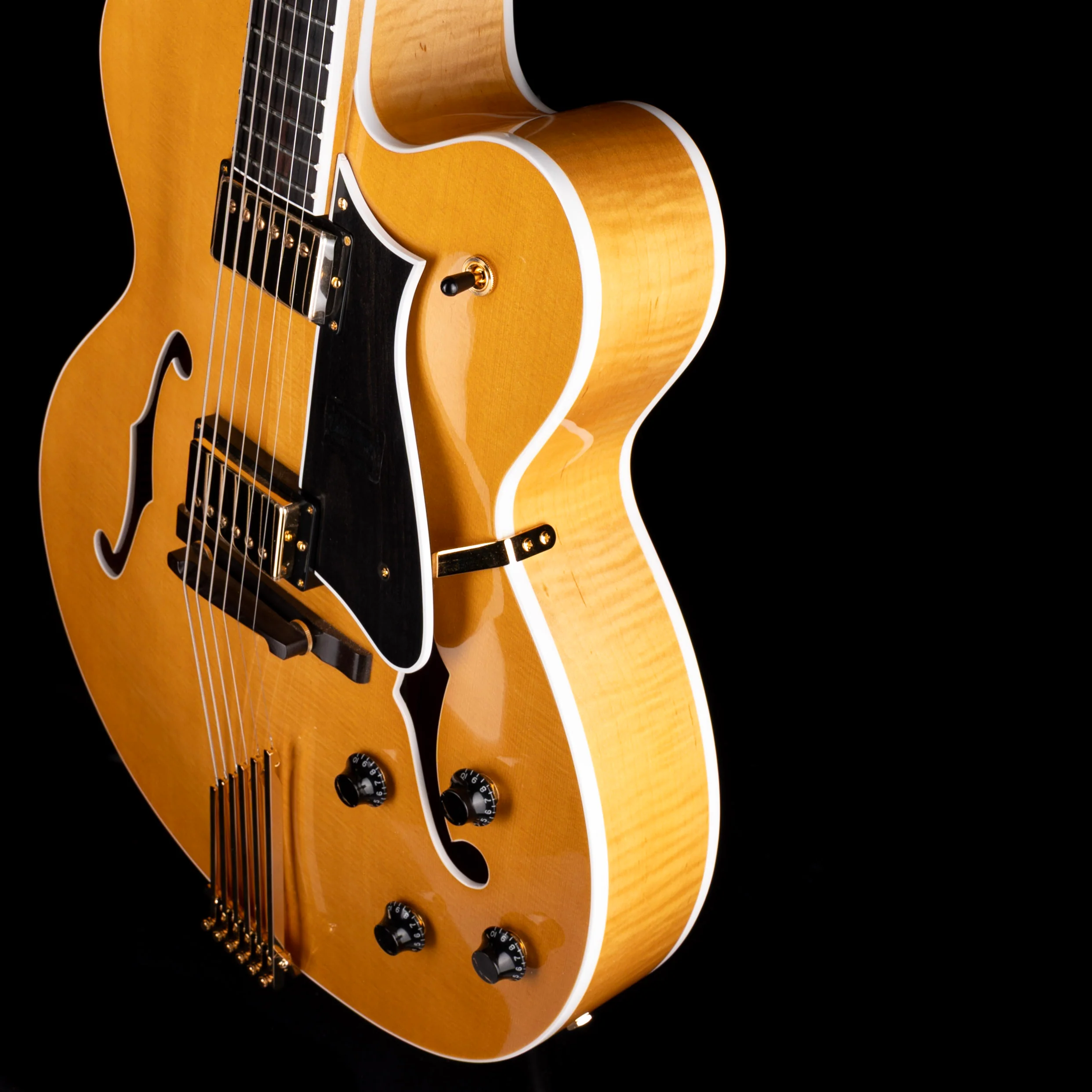 Heritage Eagle Classic Hollow Antique Natural Electric Guitar with Case - Image 9